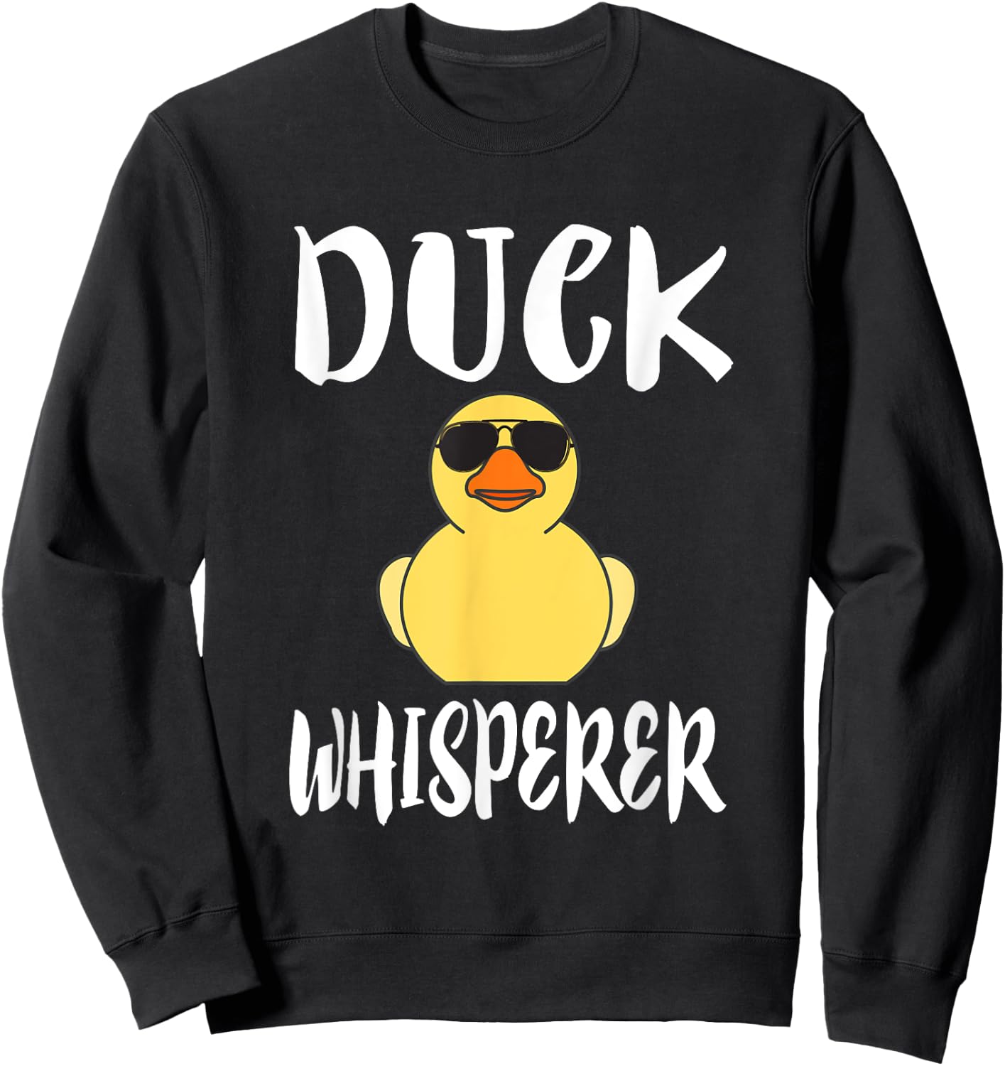 Duck Whisperer Funny Bird Birding Ducks Owner Sweatshirt - Sweatshirt | Black