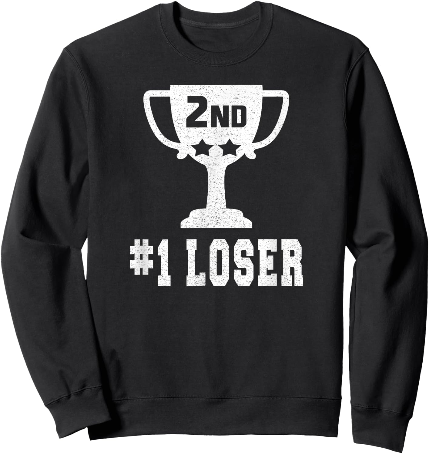 Funny 2nd Place Runner Up Gifts -Adults Black Short Sleeve Classic Fit Small Sweatshirt - Sweatshirt | Black
