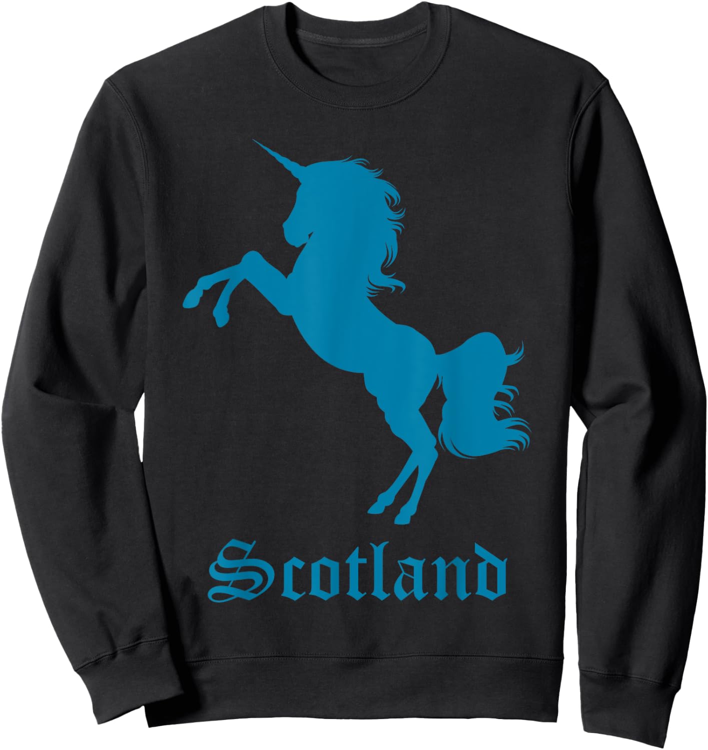 Scotland Unicorn Silhouette National Symbol Scottish Gifts Sweatshirt - Sweatshirt | Black