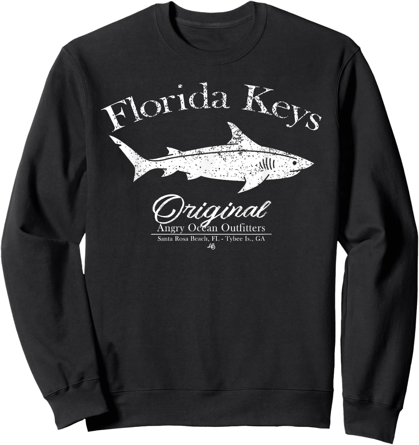 Florida Keys T Shirt Shark Key West Marathon Key Largo Sweatshirt - Sweatshirt | Black