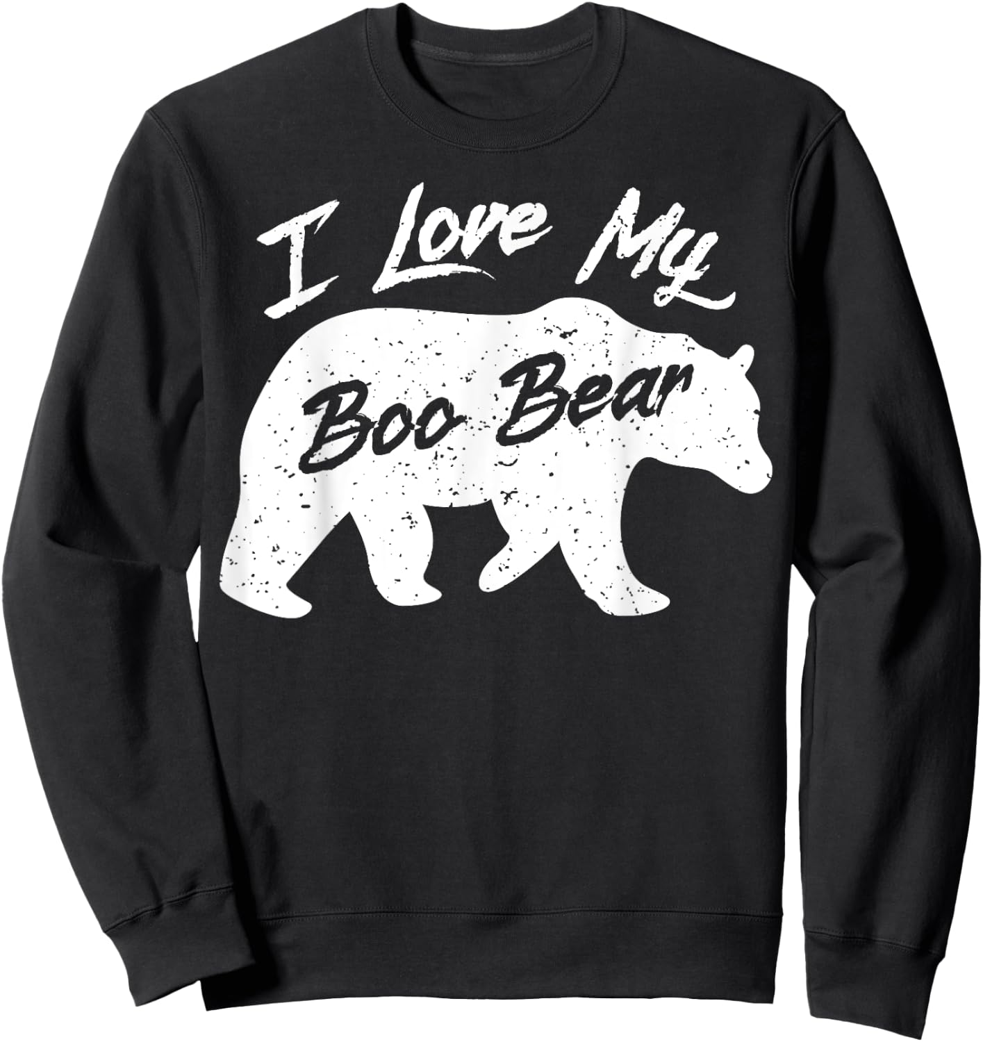 Boo Bear Shirt | Polar Bear Spirit Bear Halloween Apparel Sweatshirt - Sweatshirt | Black