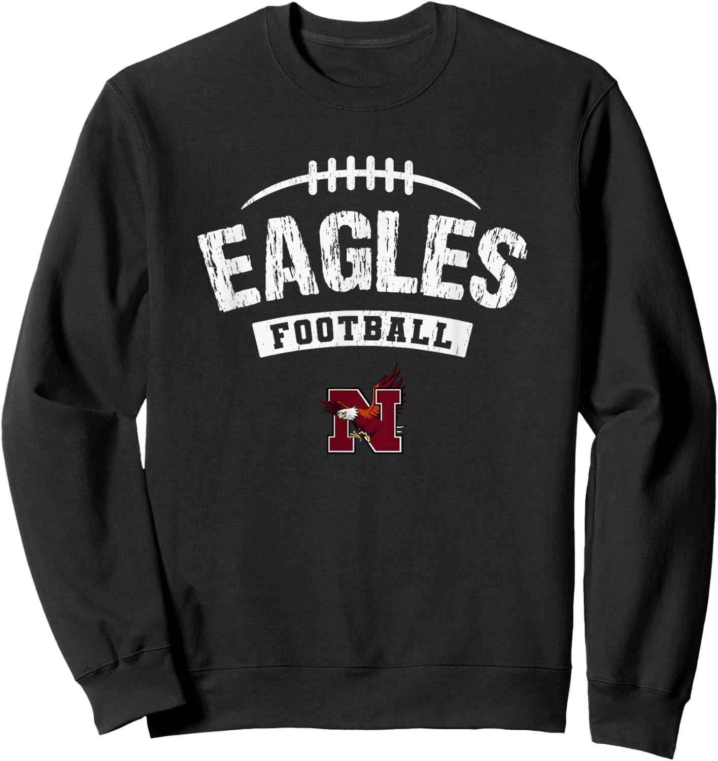 Niceville Eagles Logo Football Distressed HS Sweatshirt - Sweatshirt | Black