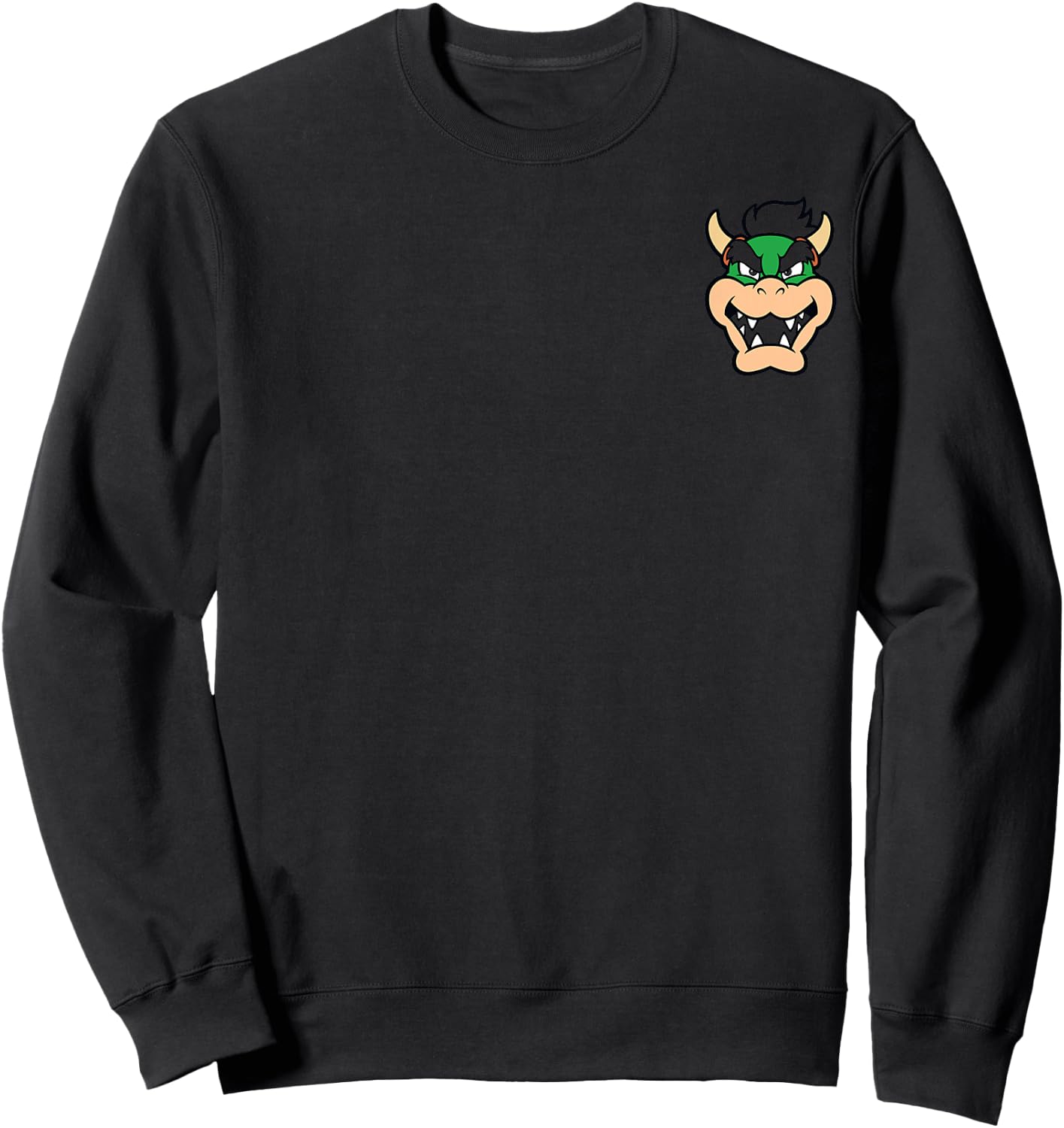 Nintendo Super Mario Bowser Pocket Face Graphic Sweatshirt - Sweatshirt | Black