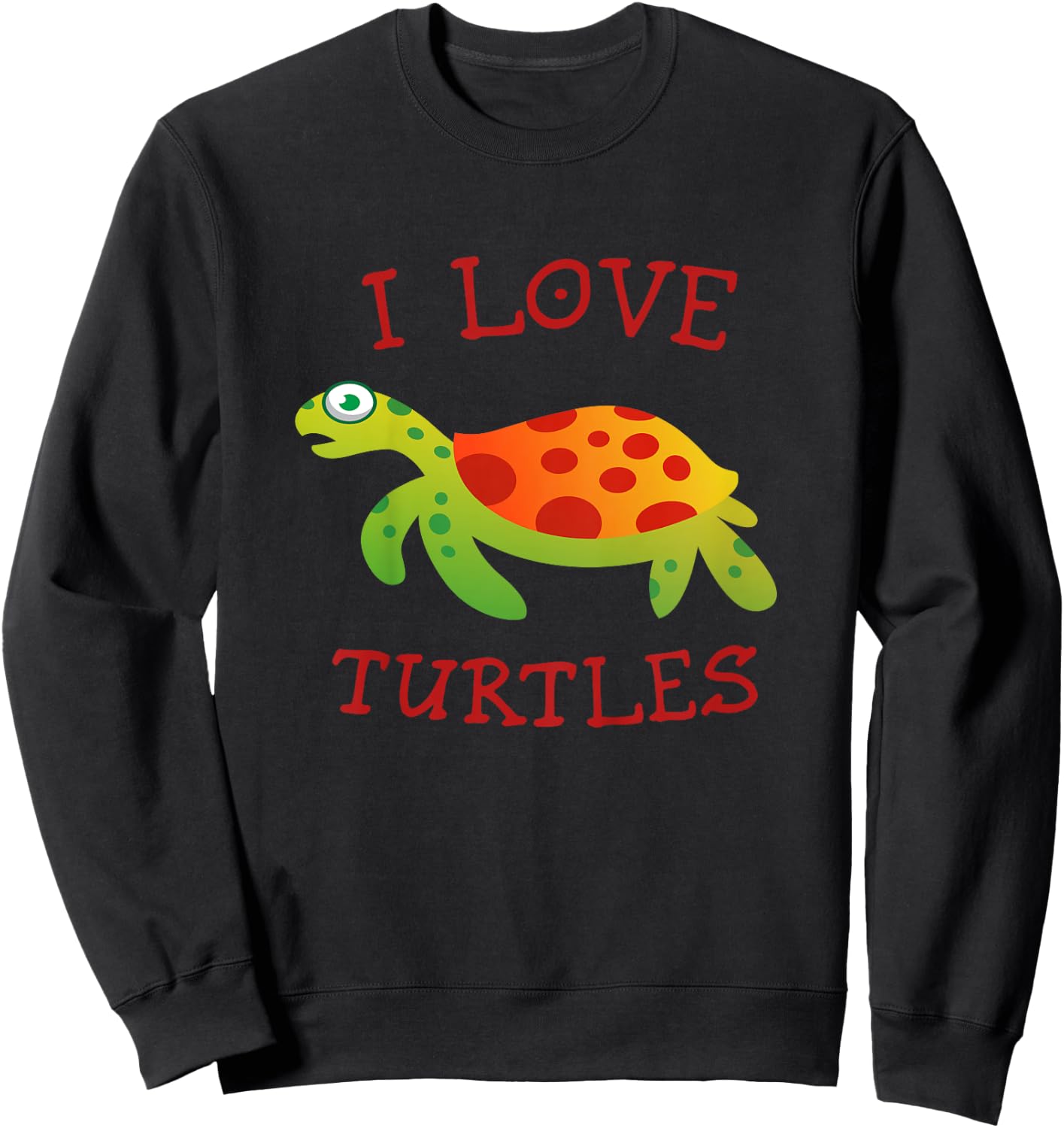 Kids Cute Turtle t Shirts for Kids | Boys and Girls Turtle Sweatshirt - Sweatshirt | Black