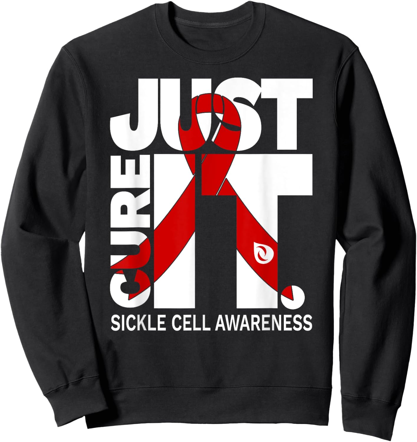 Just Cure Sickle Cell Awareness Ribbon Sweatshirt - Sweatshirt | Black