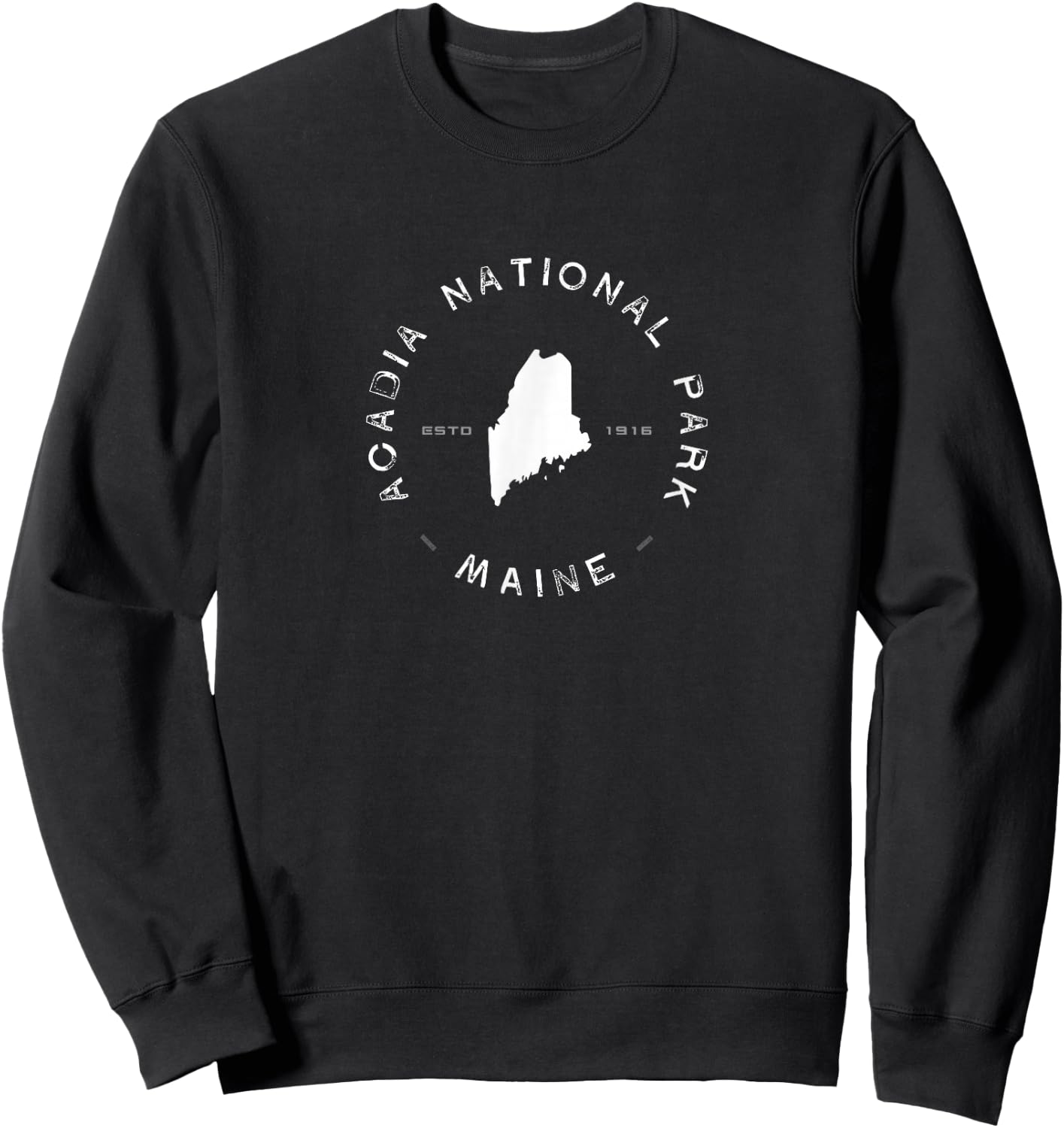 Acadia National Park Maine Graphic Sweatshirt - Sweatshirt | Black