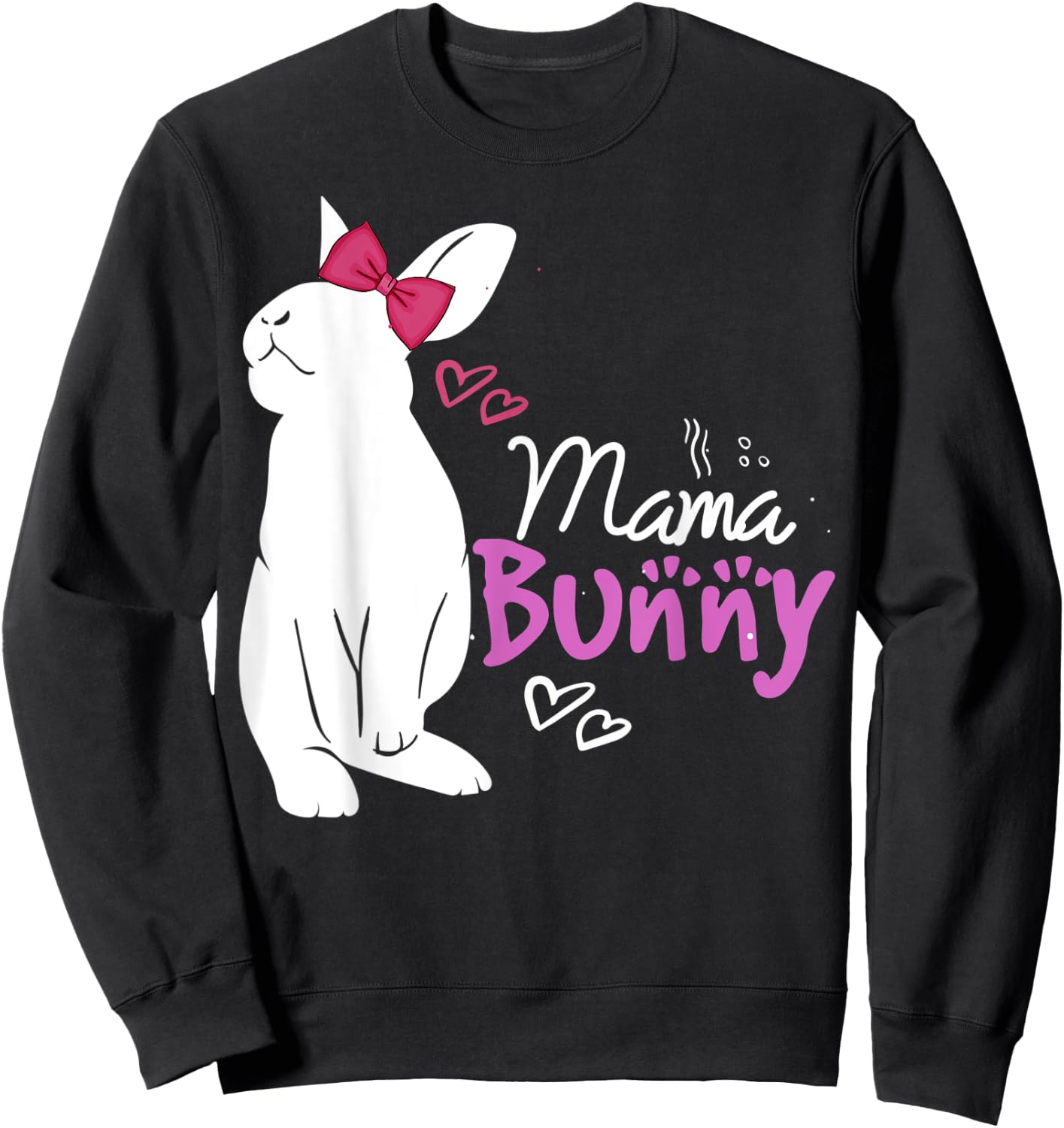 Cute Mama Bunny Gift Design Family Easter Gift Sweatshirt - Sweatshirt | Black