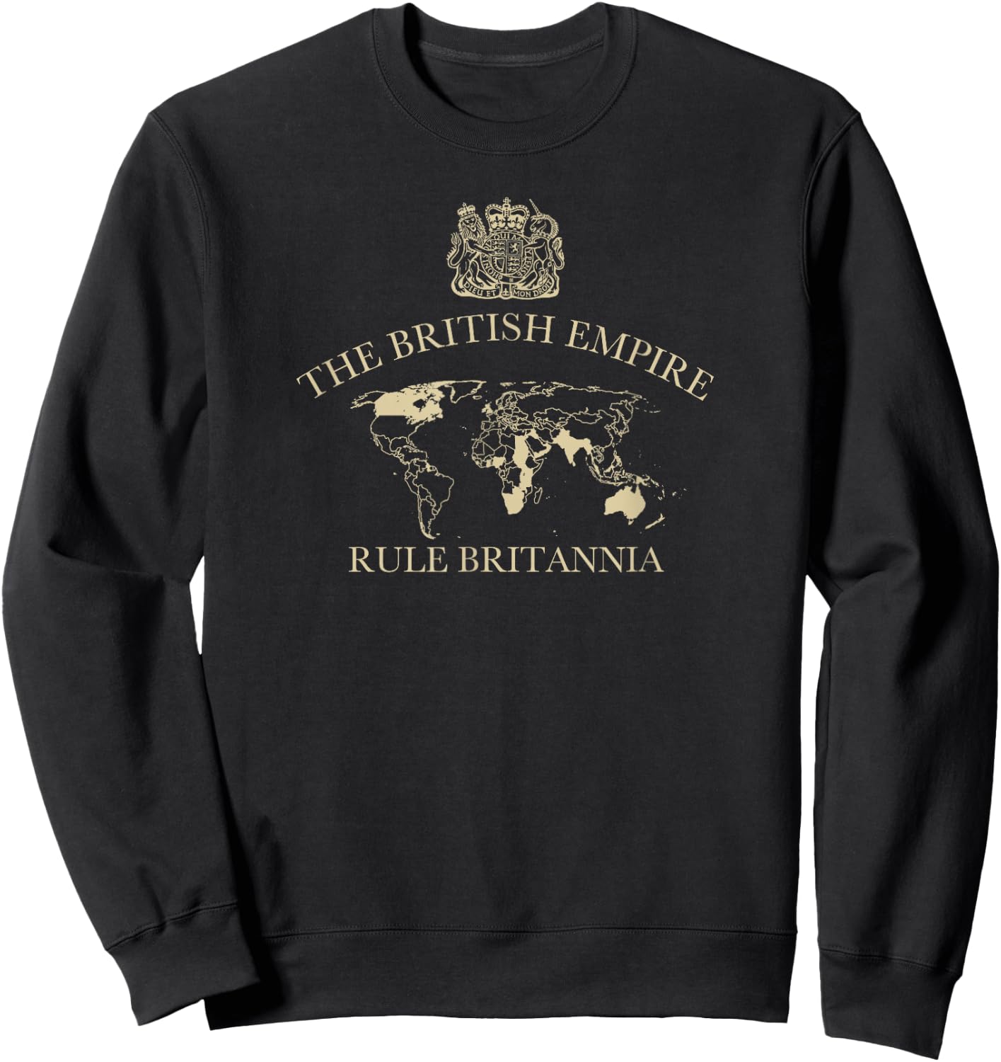 The British Empire map with coat of arms, heritage Sweatshirt - Sweatshirt | Black