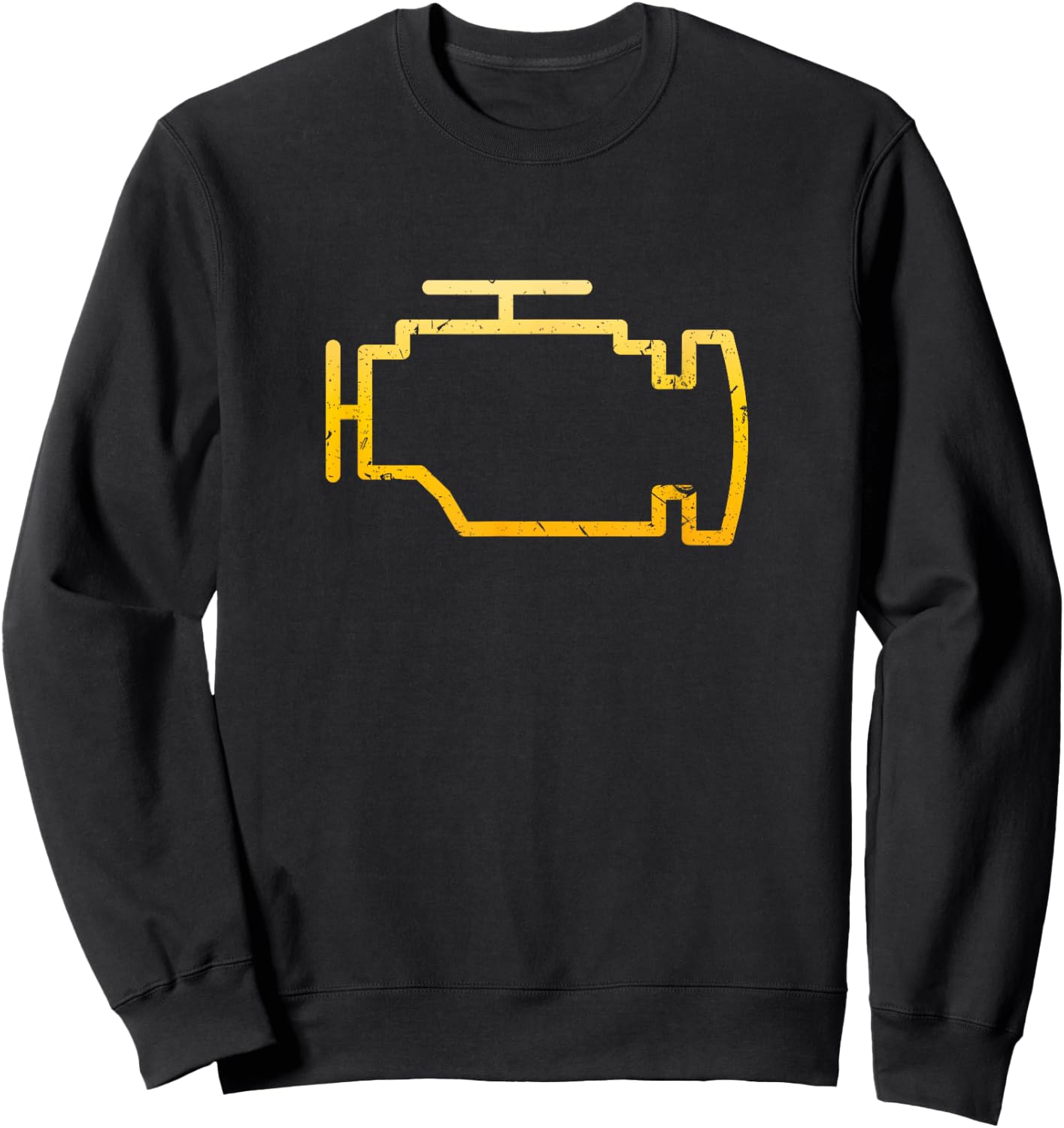Check Engine Light Funny Mechanic Car Sweatshirt - Sweatshirt | Black