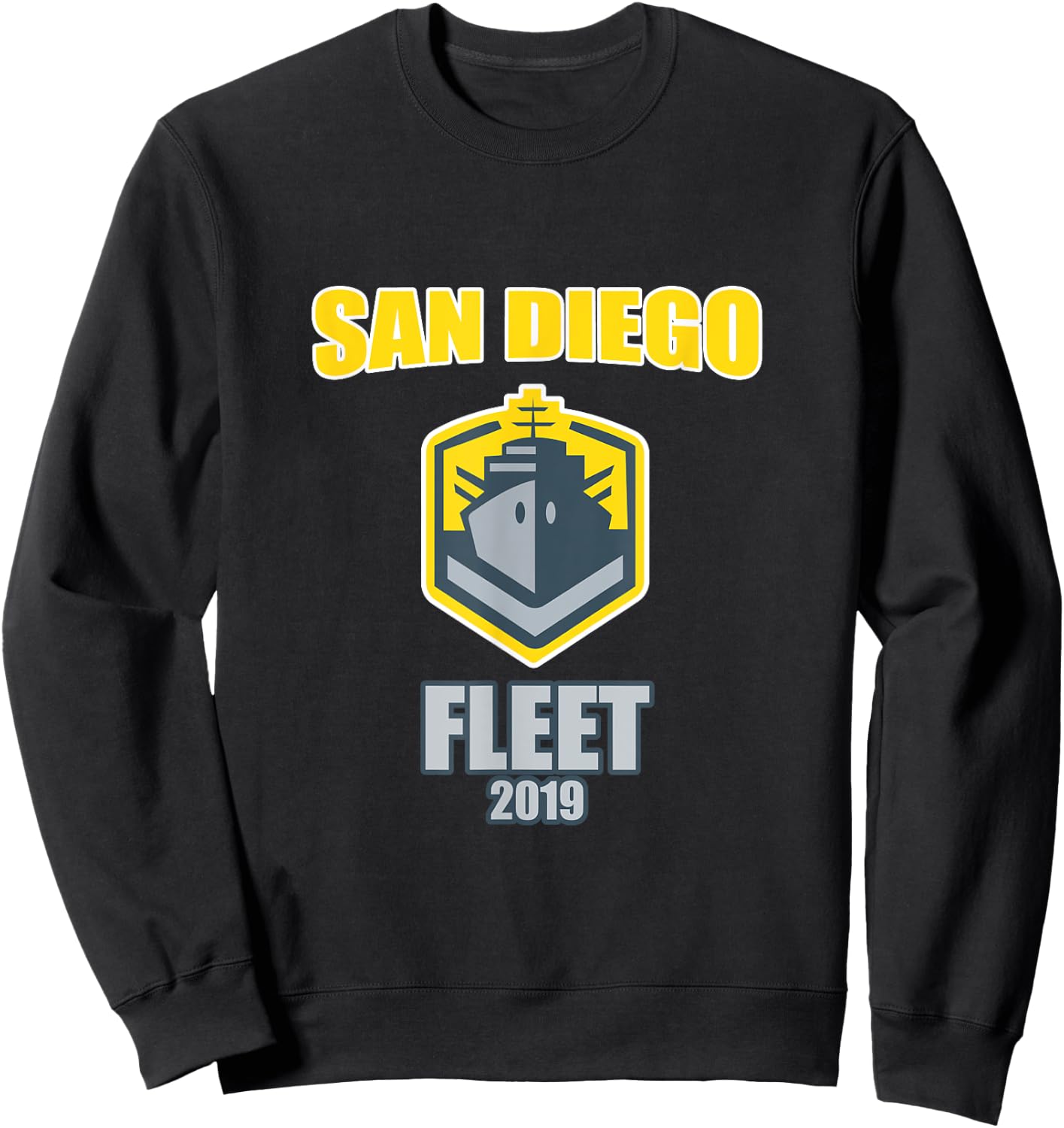 San Diego Football Fleet Shirt Vintage Logo Sweatshirt - Sweatshirt | Black