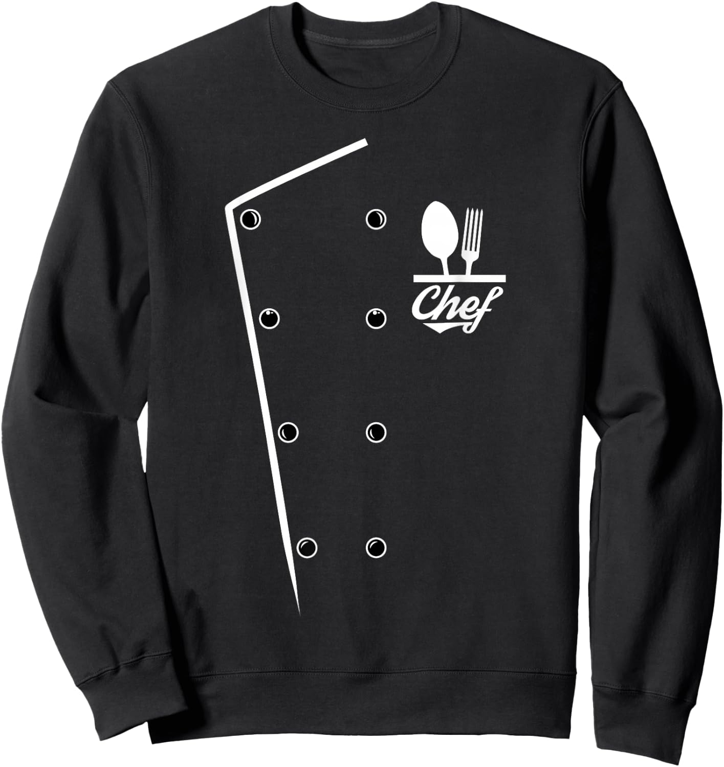 Chef Uniform Cooking Shirt Black Chef , Culinary , Classic Fit, Short Sleeve, -Adults, Small Sweatshirt - Sweatshirt | Black