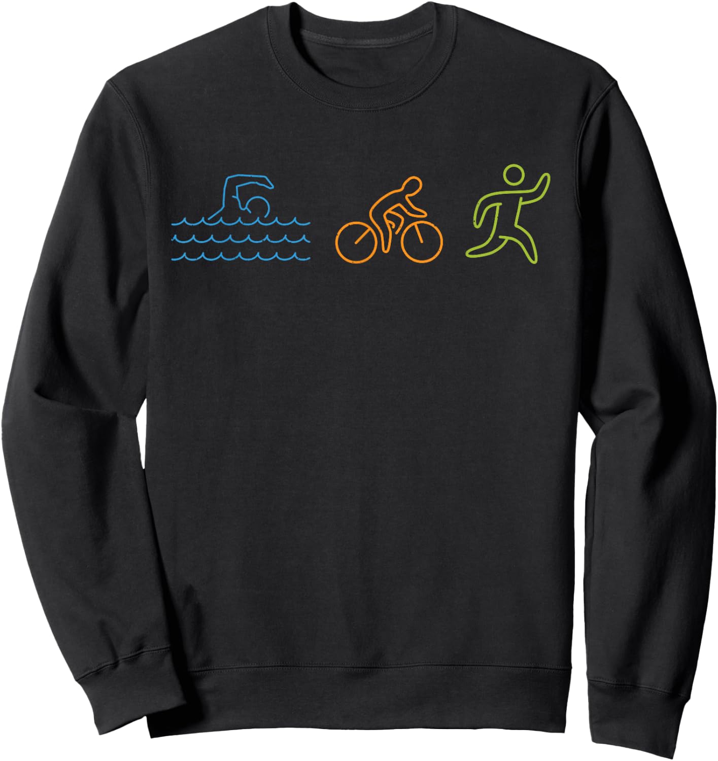 Triathlete Triathlon Swim Bike Run Sweatshirt - Sweatshirt | Black