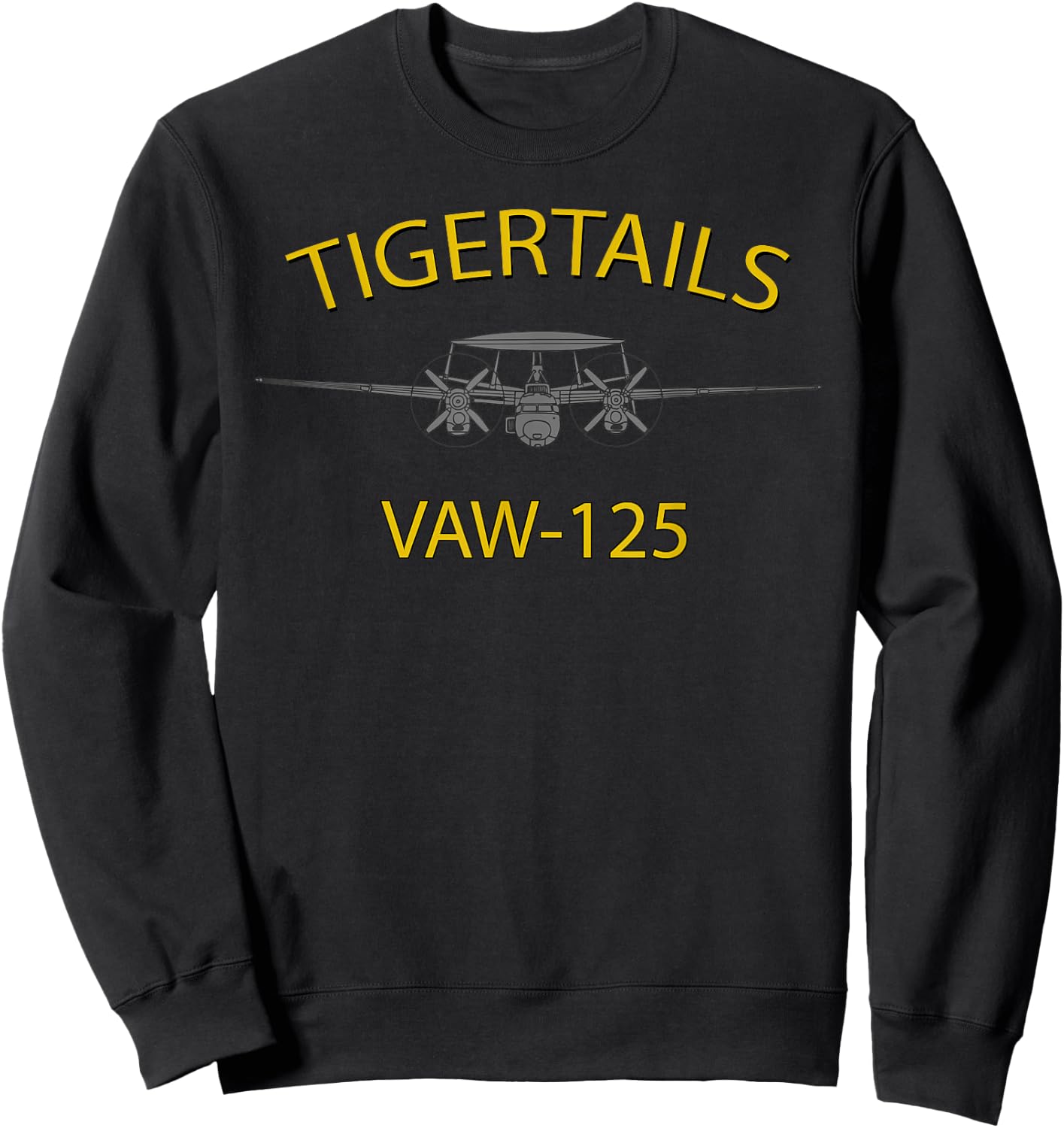 VAW-125 "Tigertails" Squadron E-2 Hawkeye Sweatshirt - Sweatshirt | Black