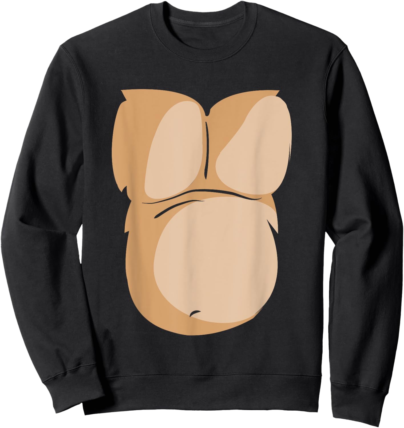 Funny Monkey Gorilla Hairy Chest Costume T Shirt Sweatshirt - Sweatshirt | Black