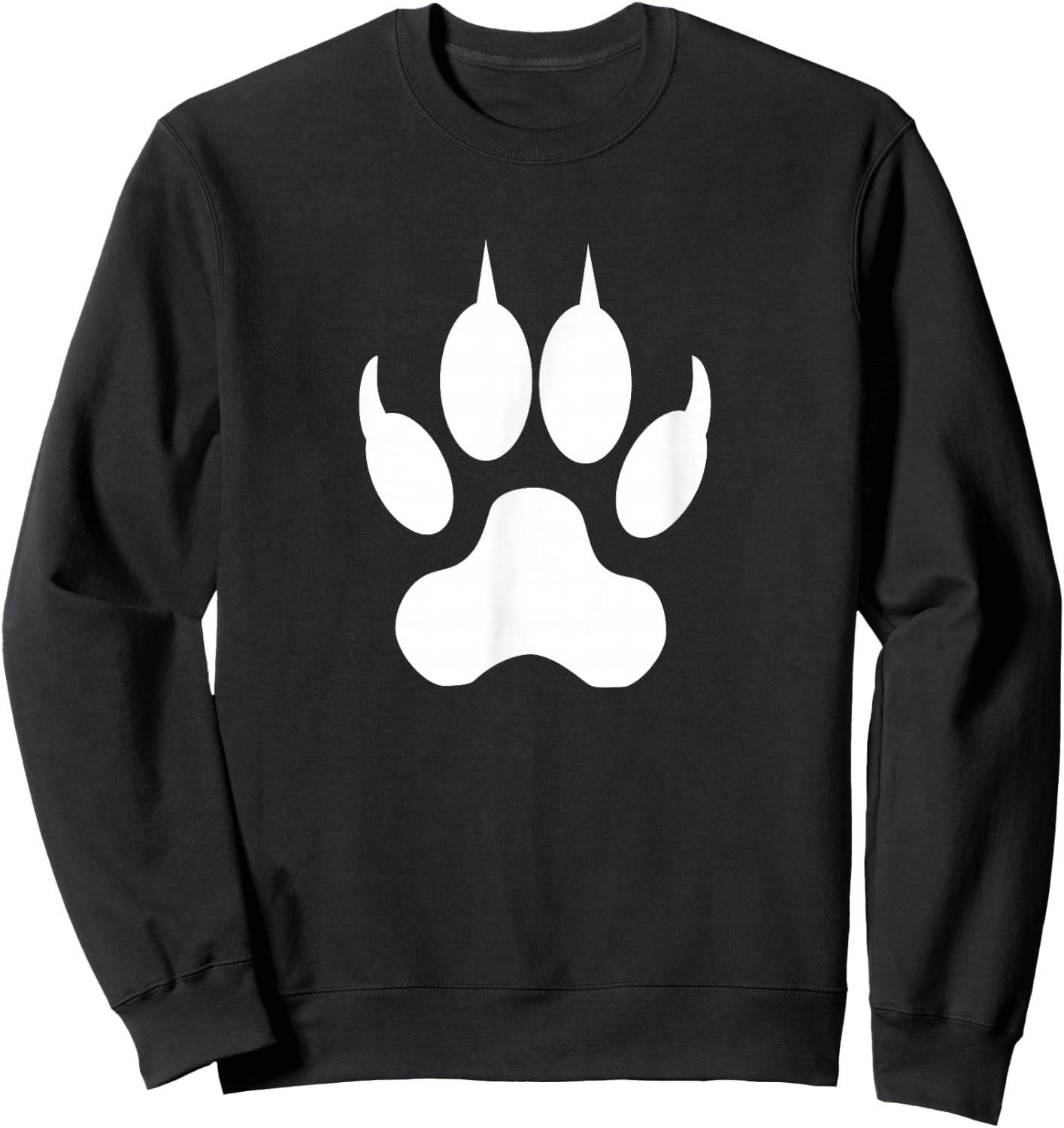 Wolf Paw Print Sweatshirt - Sweatshirt | Black