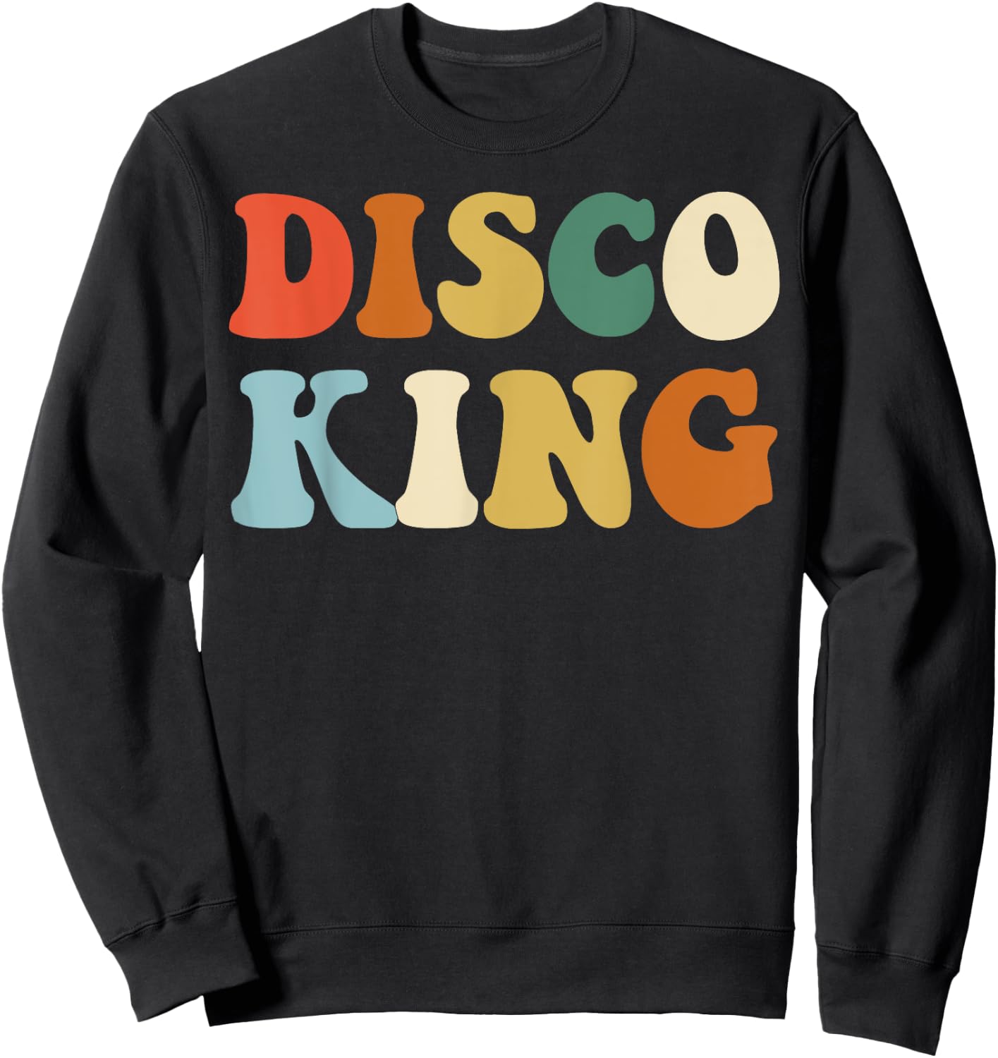 Disco King 1970s Disco Queen Matching Couple Shirts Sweatshirt - Sweatshirt | Black