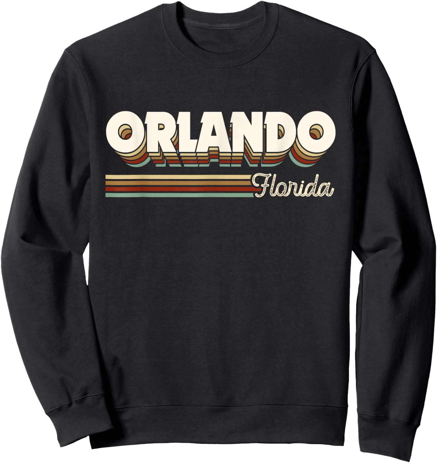 Orlando Florida Gifts Men Women Kids Retro Orlando Fl Sweatshirt - Sweatshirt | Black