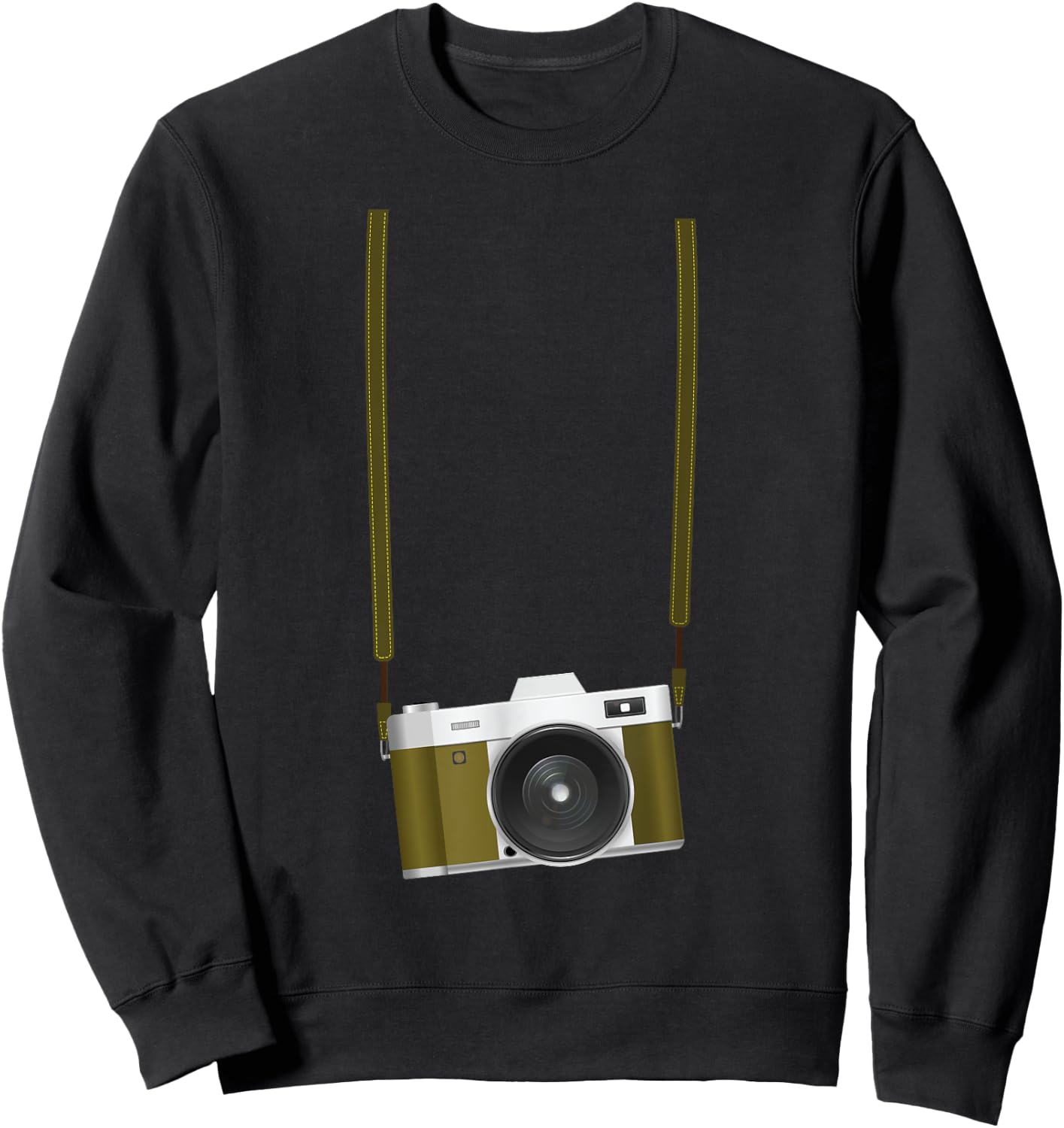 Fake Tourist Camera Design Holiday Vacation Photographer Sweatshirt - Sweatshirt | Black