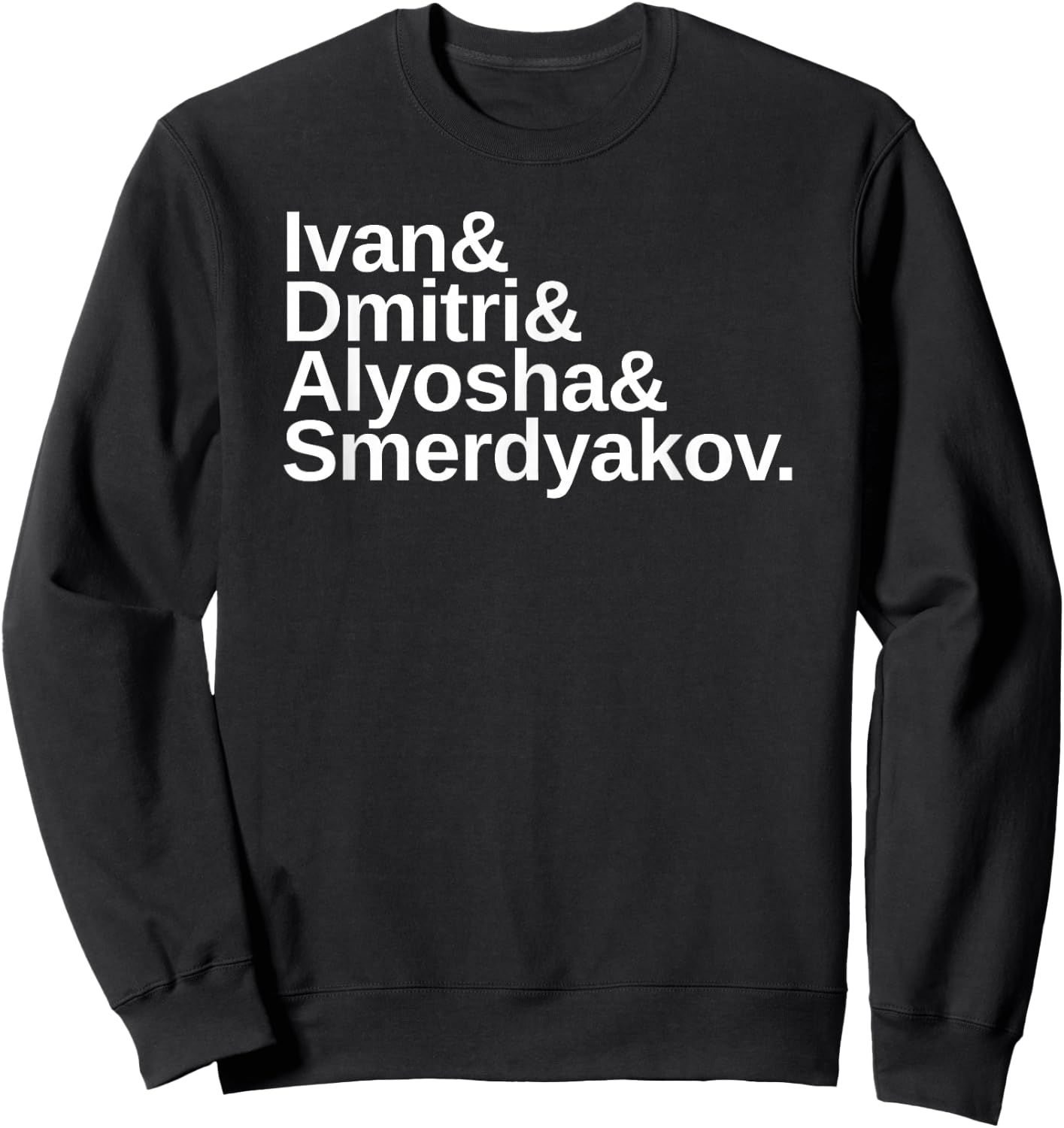 Kierkegaard Design Studio Dostoevsky The Brothers Karamazov Black Cotton 60% Polyester 40% Classic Fit Short Sleeve Sweatshirt - Sweatshirt | Black