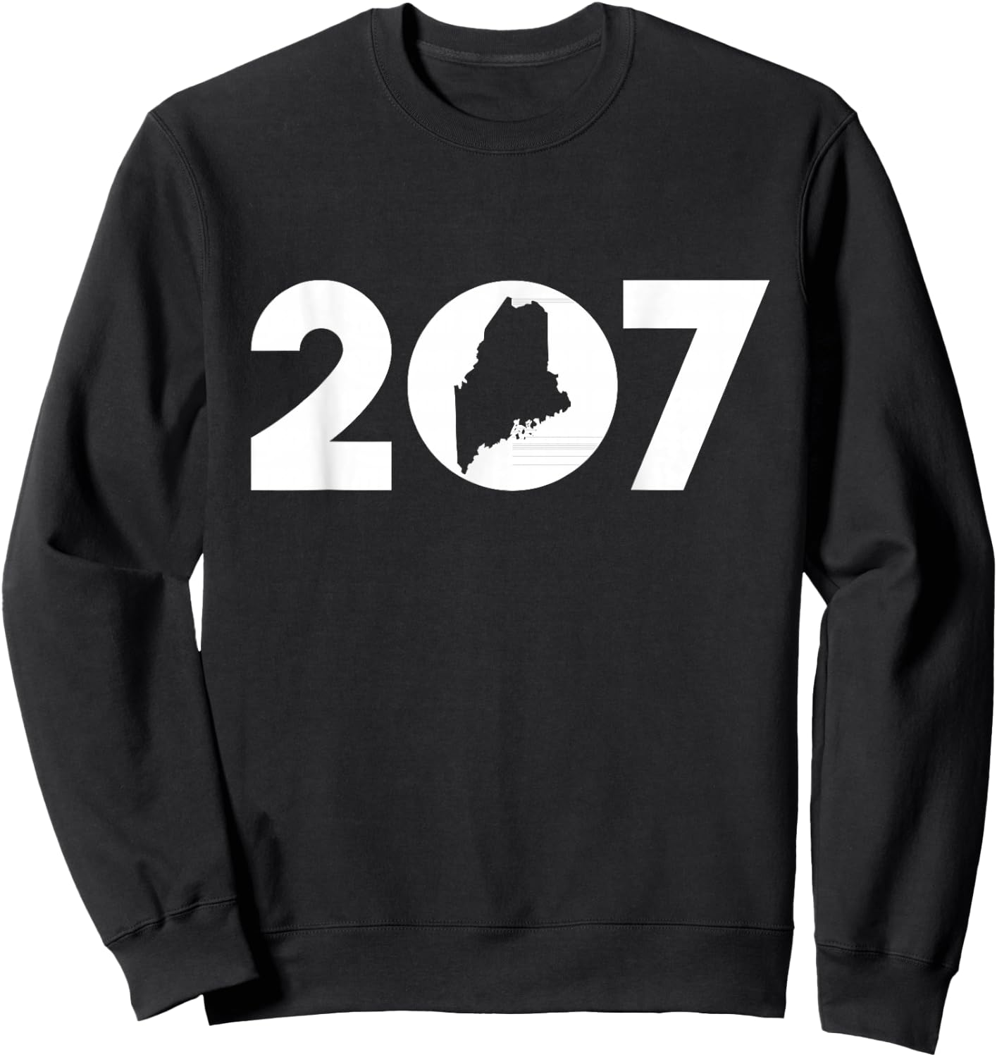 Maine Map Inside The 207 Area Code Maine ME Pride Shirt Sweatshirt - Sweatshirt | Black