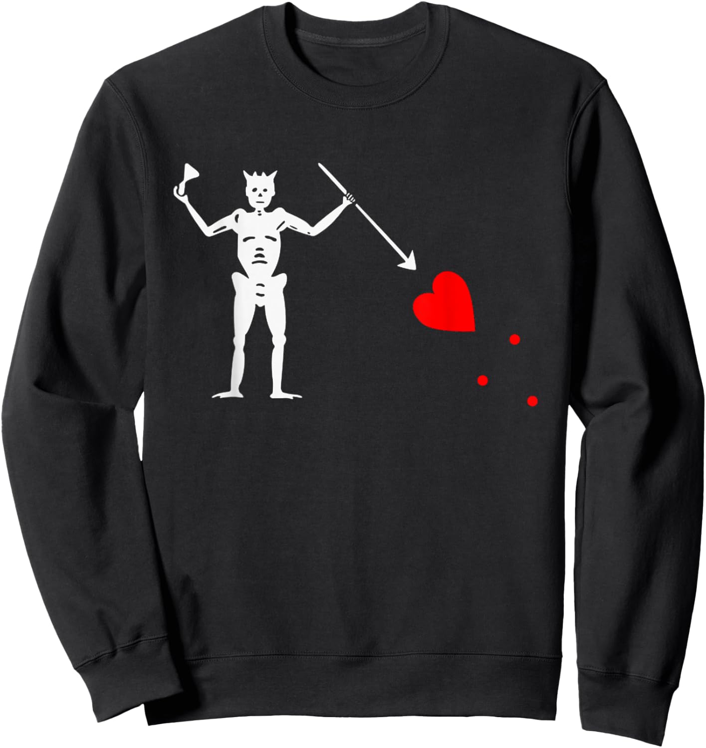 North Carolina Pirate Flag OBX Blackbeards Jolly Roger Shirt Sweatshirt - Sweatshirt | Black