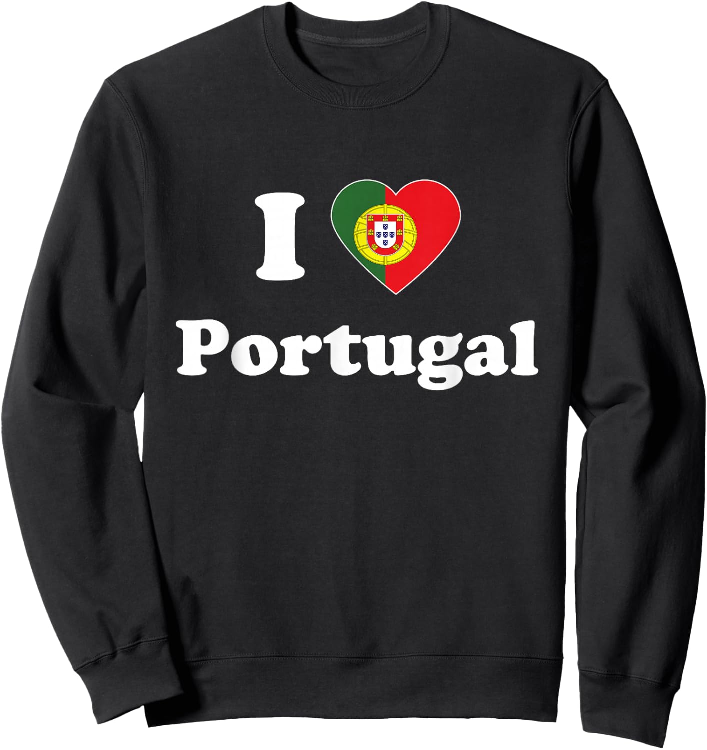 I Love Portugal I Heart Portugal Portugese Sweatshirt - Sweatshirt | Black