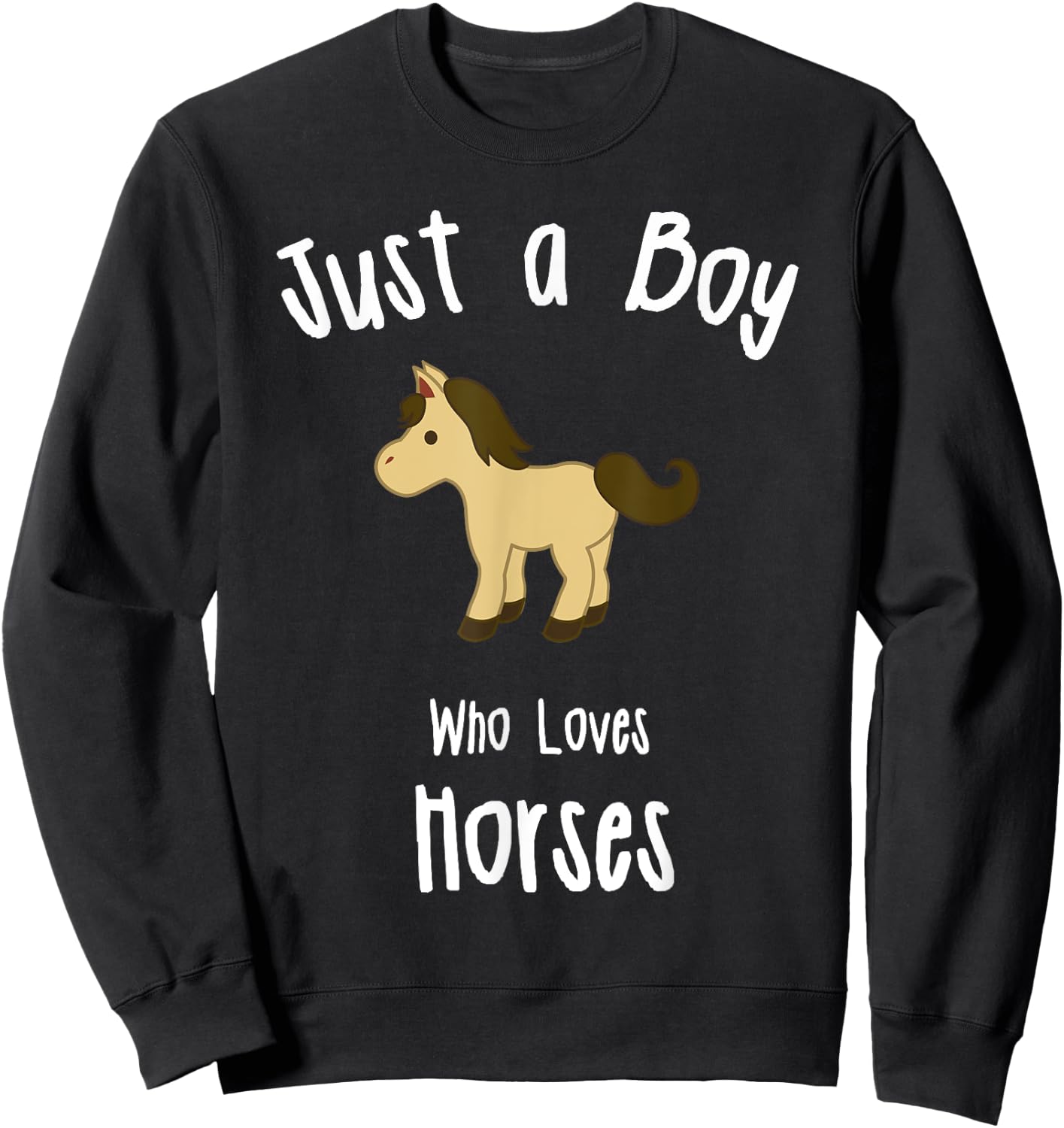 Boys Horse Sweatshirt - Sweatshirt | Black
