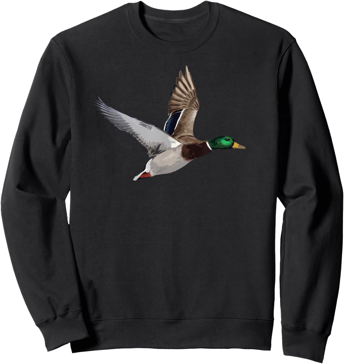 Lazy Drake - Duck Hunting Shirt by Committed Waterfowl Sweatshirt - Sweatshirt | Black