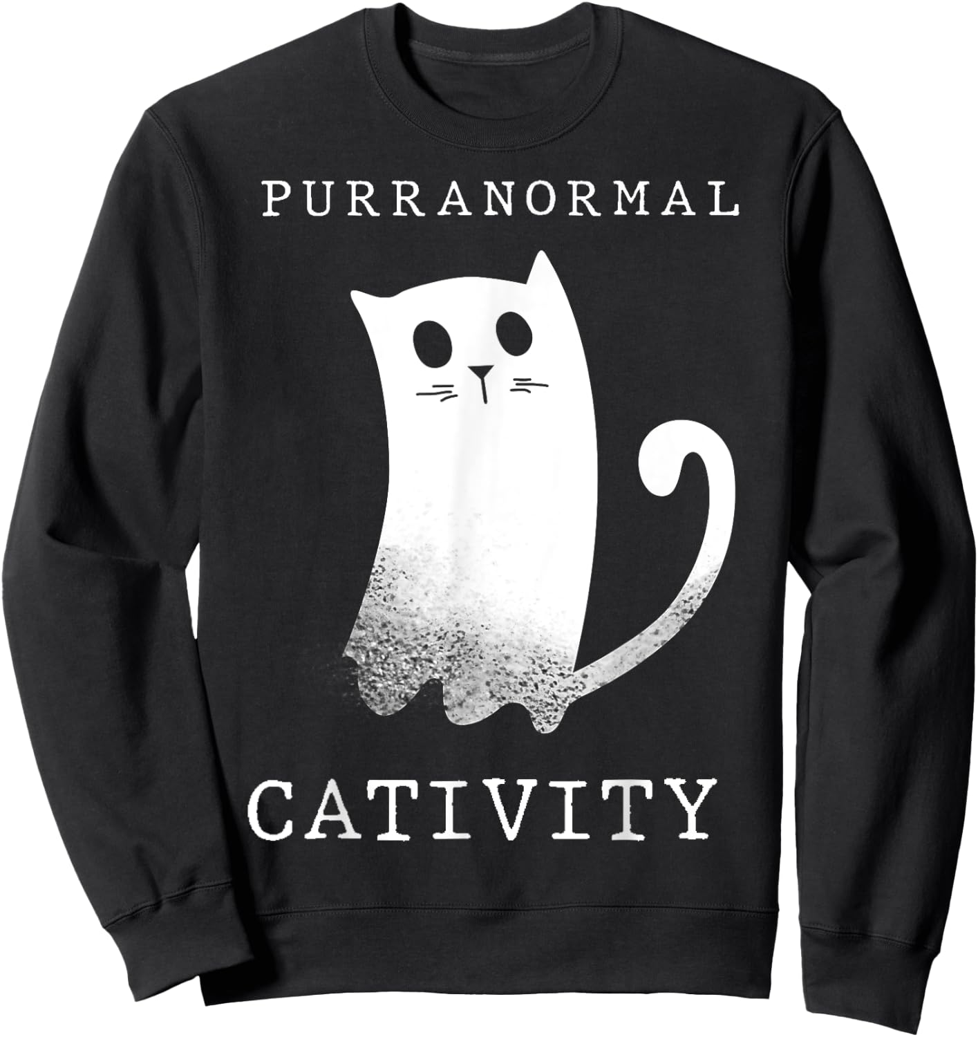 Purranormal Cativity Ghost Cat Shirt Sweatshirt - Sweatshirt | Black