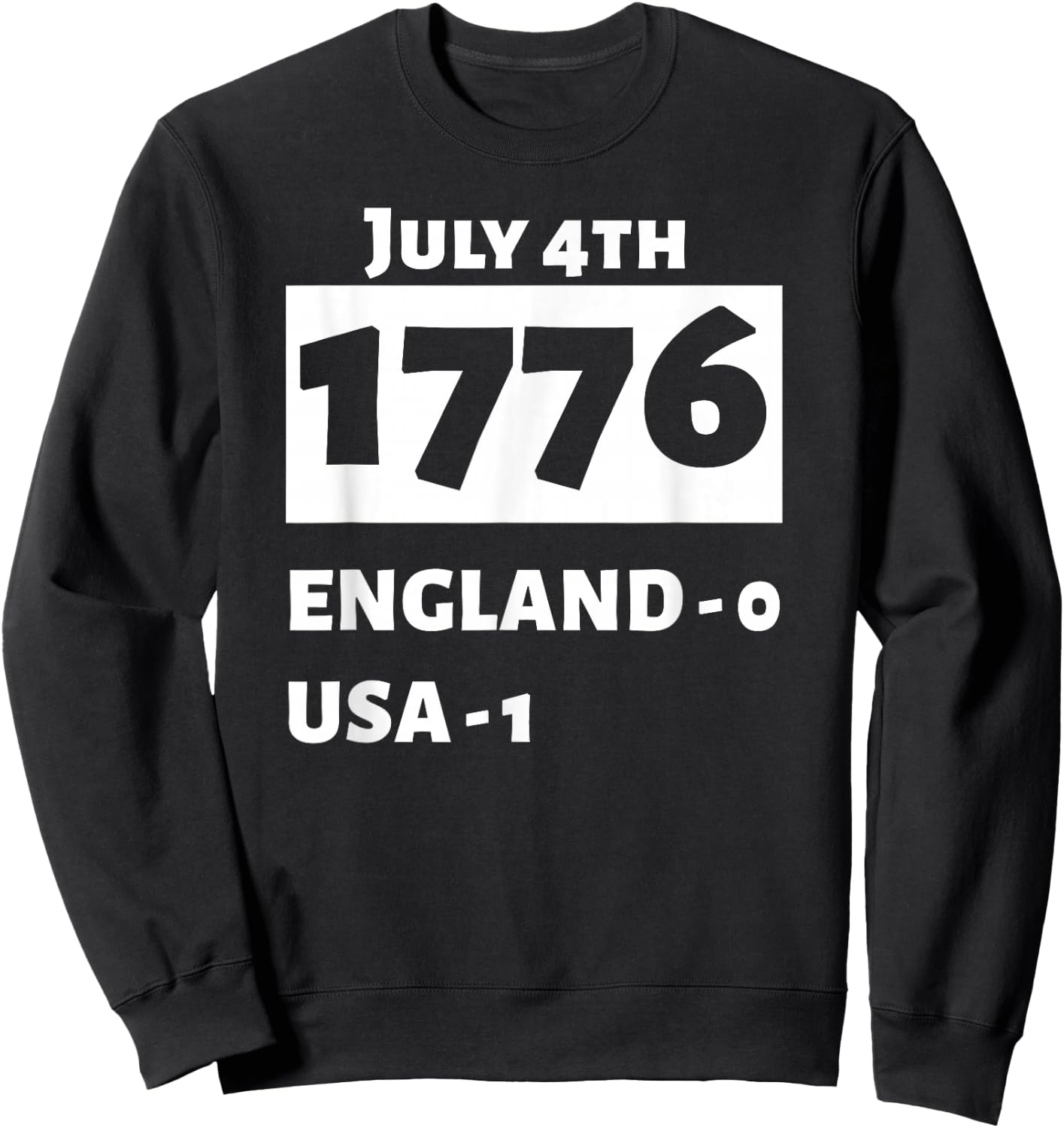 Patriotic for USA Fourth Of July 1776 Independence - Black, , Short Sleeve, Classic Fit, Small Sweatshirt - Sweatshirt | Black