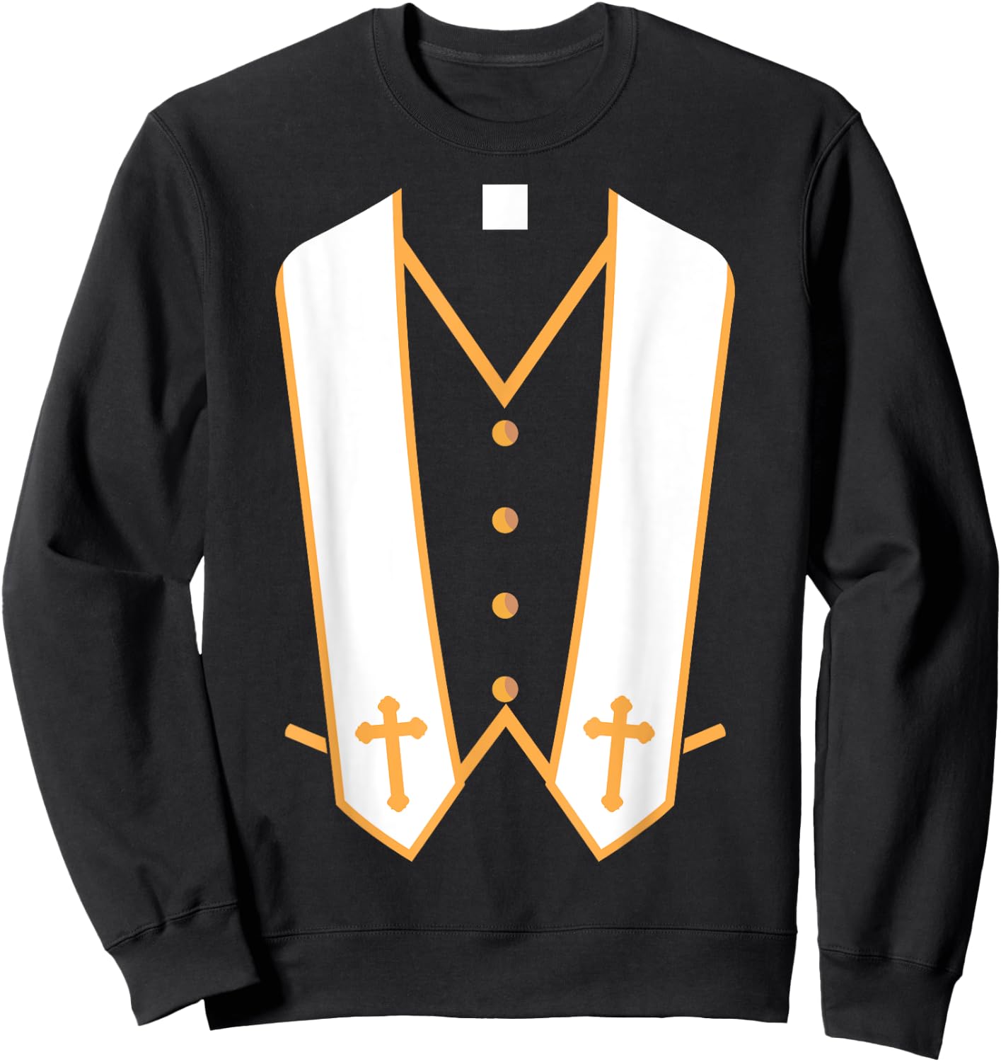 Priest Costume Halloween Shirt - Preacher Shirt Sweatshirt - Sweatshirt | Black