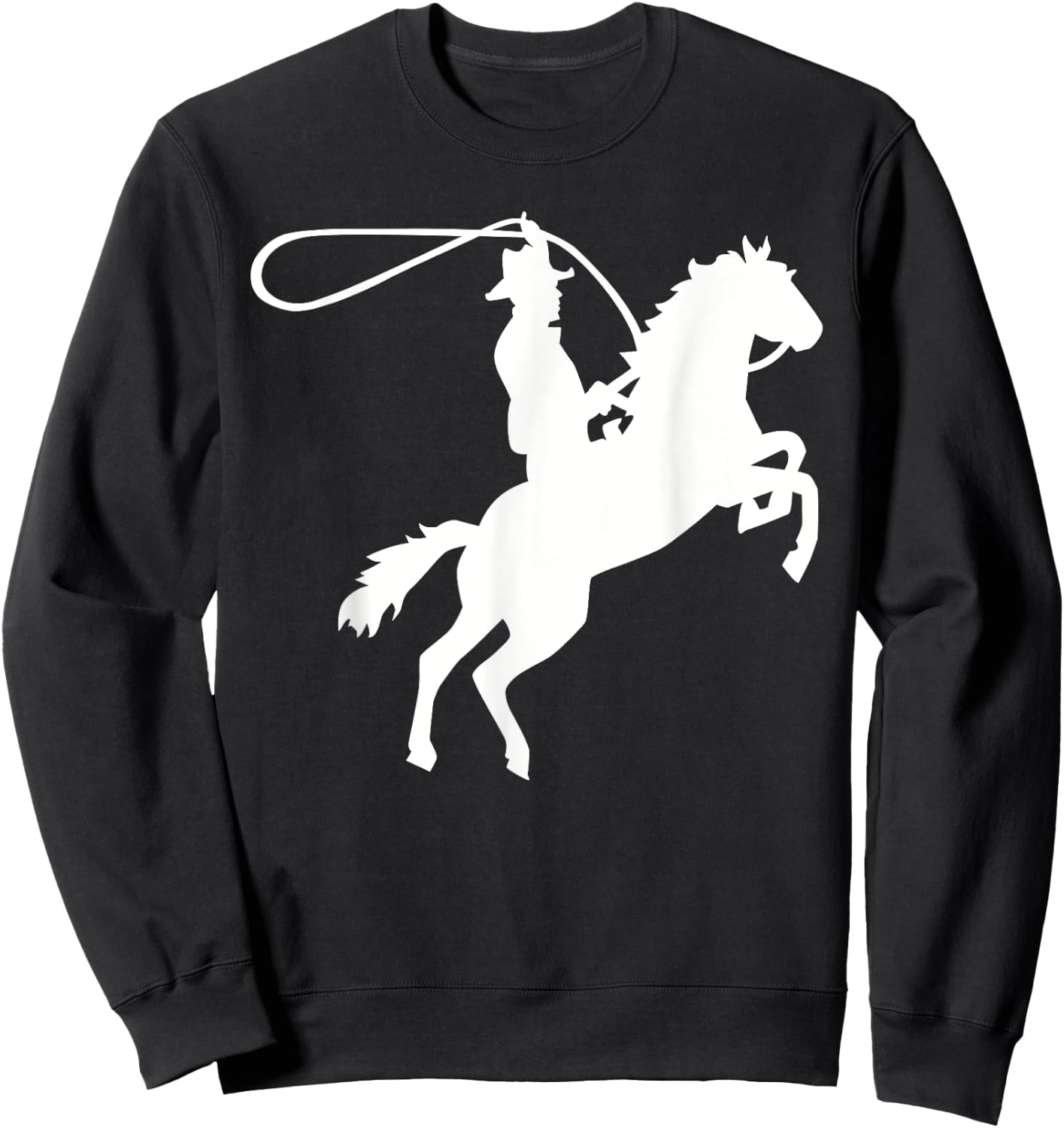Cowboy with horse Sweatshirt - Sweatshirt | Black
