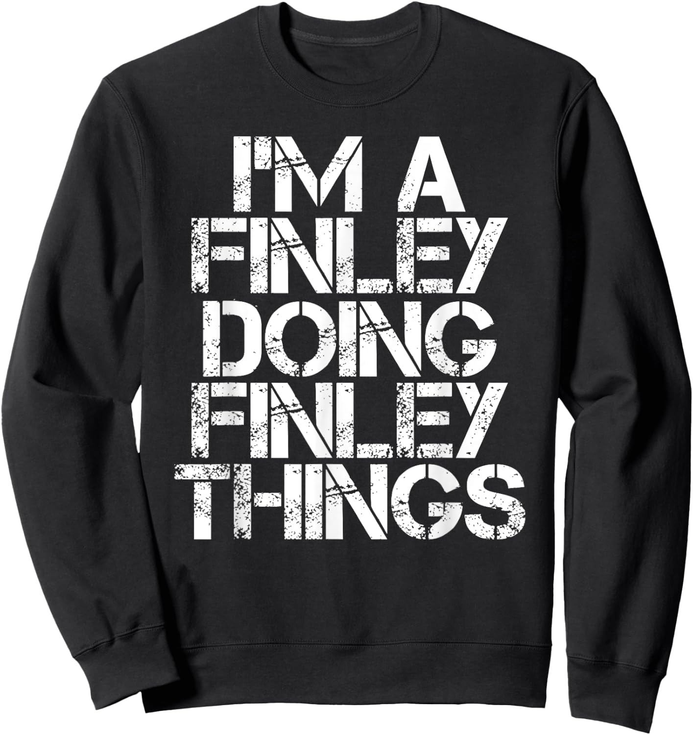 FINLEY Funny Surname Family Tree Birthday Reunion Gift Sweatshirt - Sweatshirt | Black