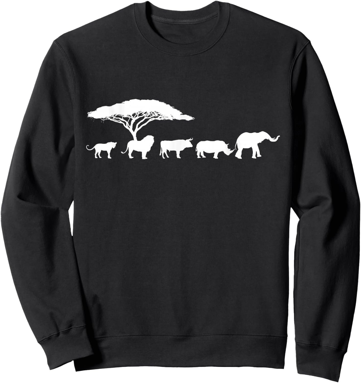 Africa The Big Five Animals | Kids Toddler BIG 5 Sweatshirt - Sweatshirt | Black