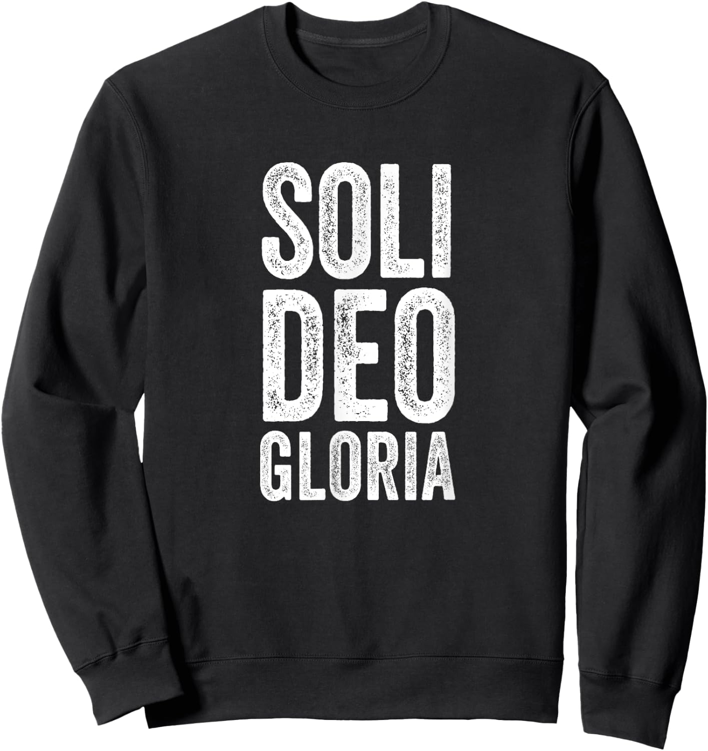 Christian Shirt Reformed Theology Soli Deo Gloria Jesus Sweatshirt - Sweatshirt | Black