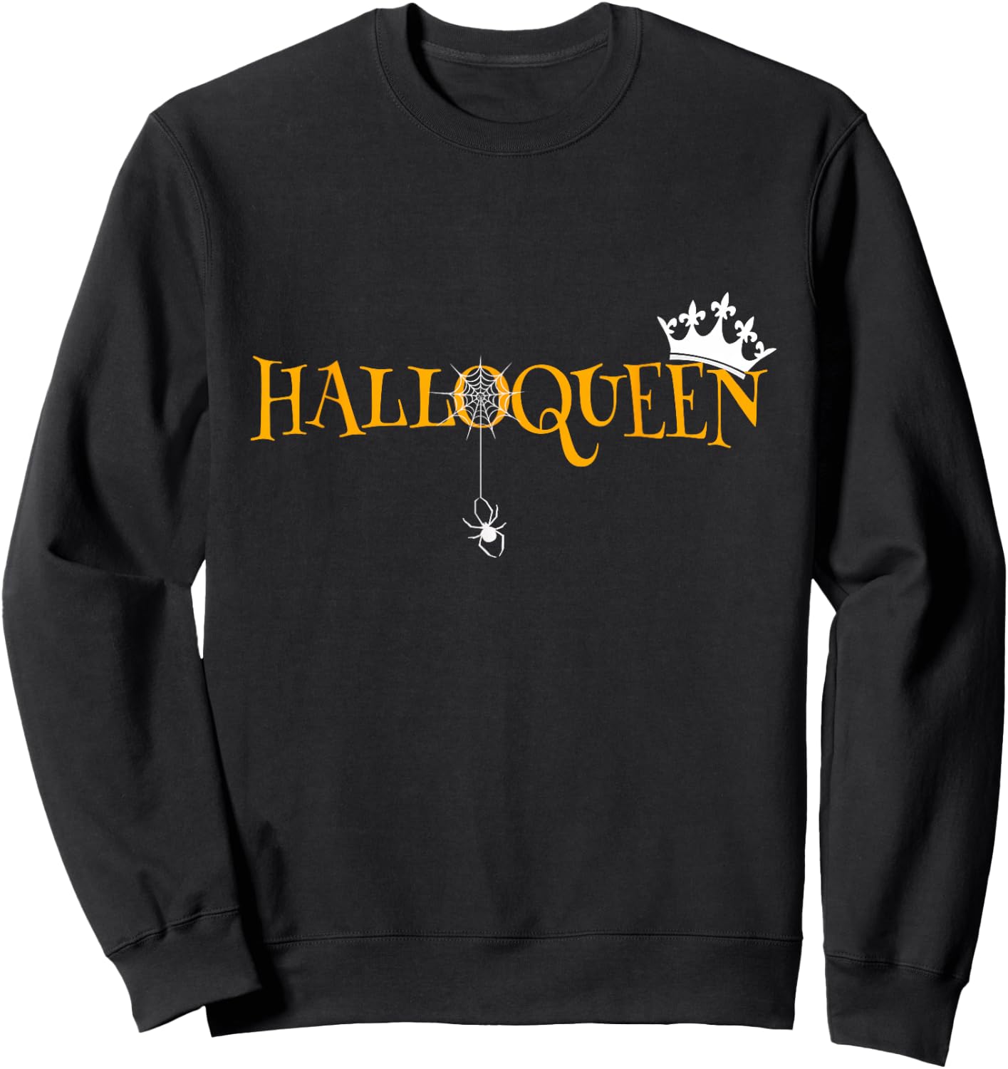 Funny Halloqueen Halloween Queen Sweatshirt - Sweatshirt | Black