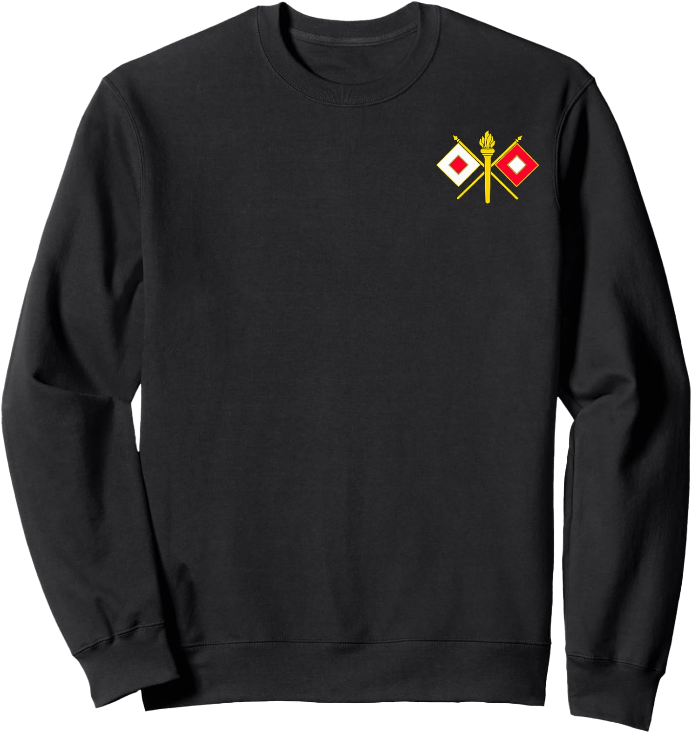 Army Signal Corps Branch Military Veteran Morale Sweatshirt - Sweatshirt | Black