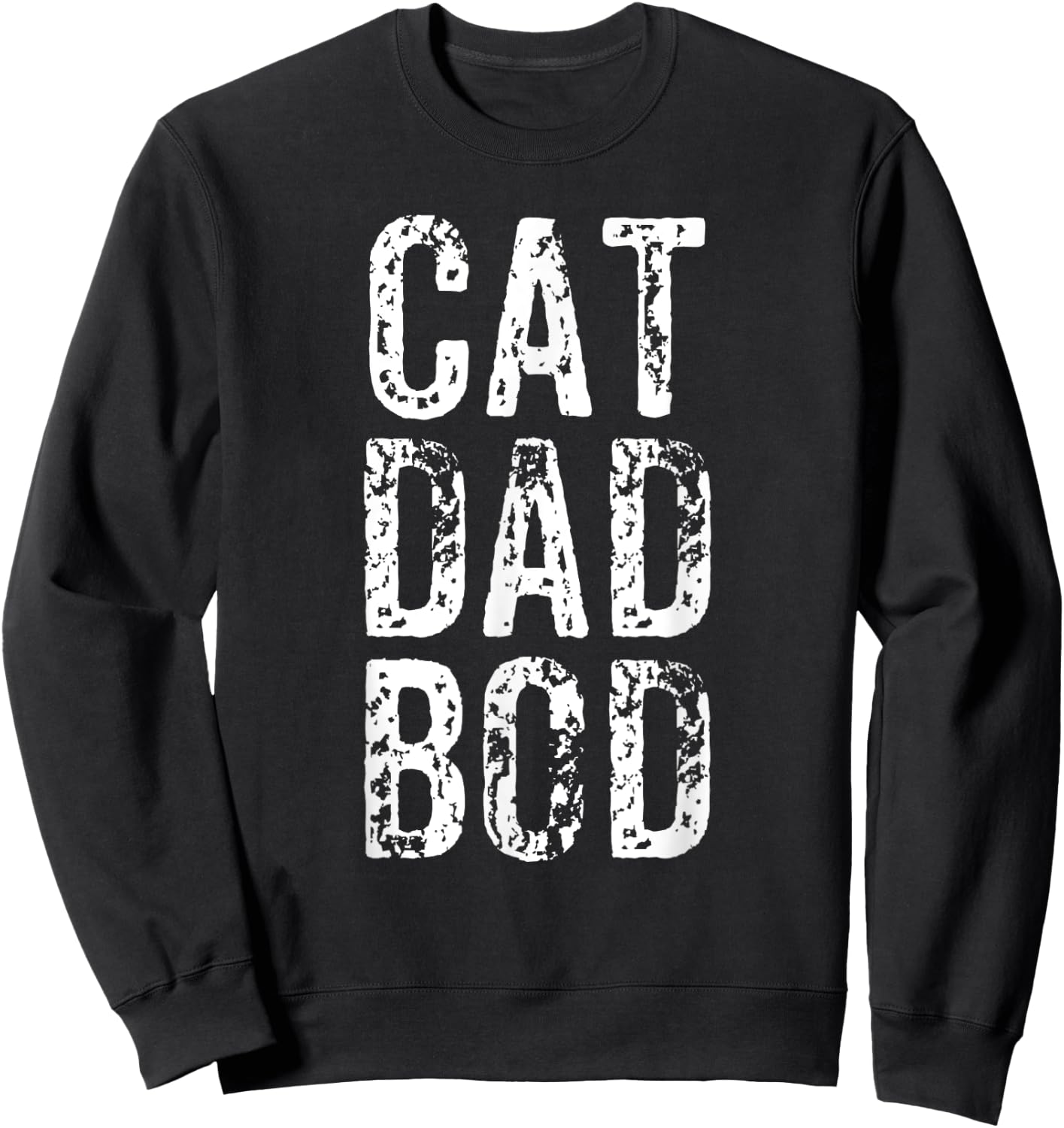 Funny Cat Dad Bod Pet Owner Fitness Gym Gift Women Girls Kids Sweatshirt - Sweatshirt | Black