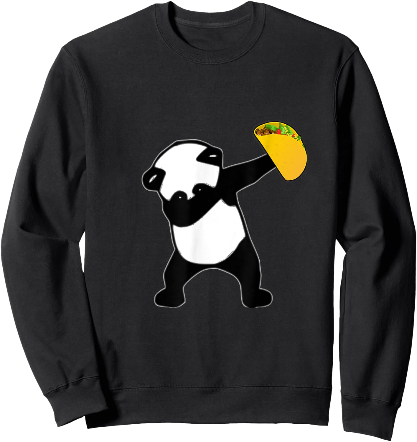 Dabbing Panda Bear Taco Mexican Tacos Dance Gift Sweatshirt - Sweatshirt | Black