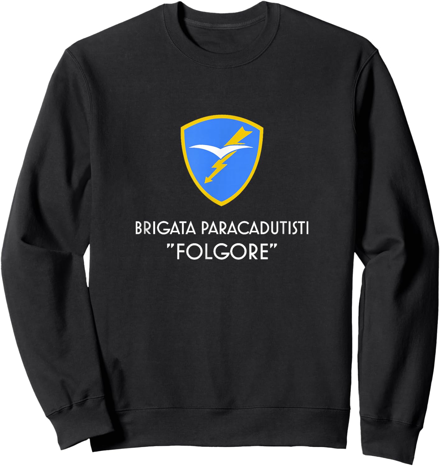 Italian paratroops Folgore airborne european color Sweatshirt - Sweatshirt | Black