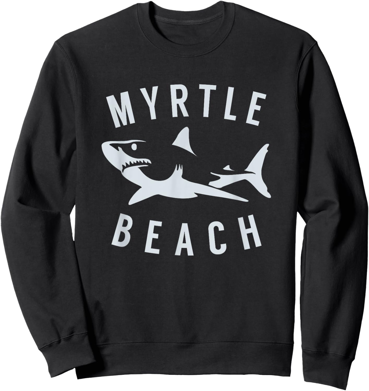 Myrtle Beach South Carolina T Shirt Shark SC Souvenir Men Women Girls Kids Sweatshirt - Sweatshirt | Black