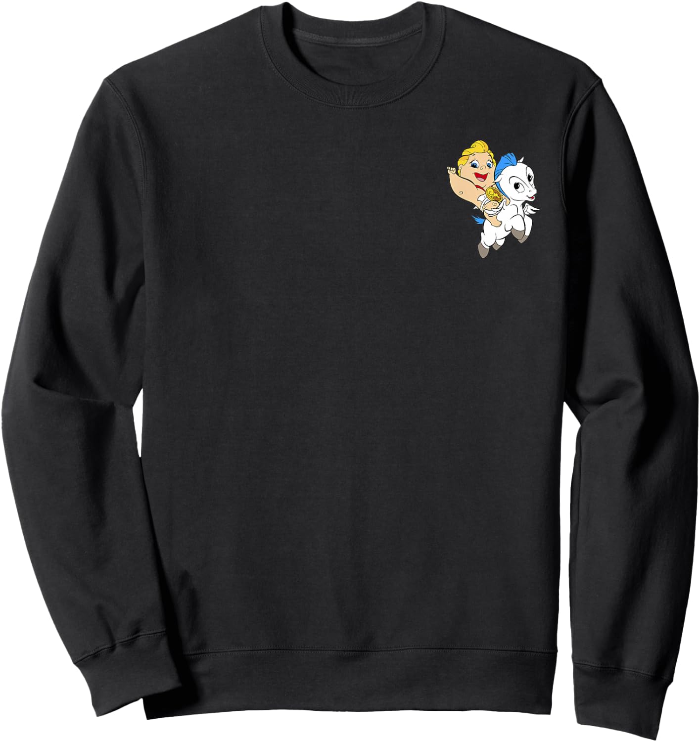 Disney Hercules Pocket Baby Riding Pegasus Small Sweatshirt - Sweatshirt | Black