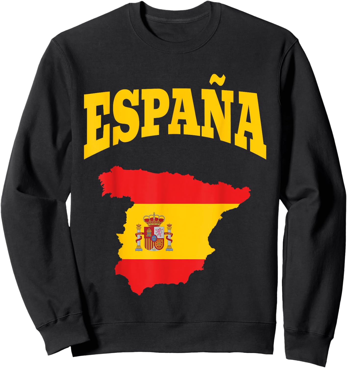 Spain Map Spanish Flag España Gift Spain Lovers Gift Sweatshirt - Sweatshirt | Black