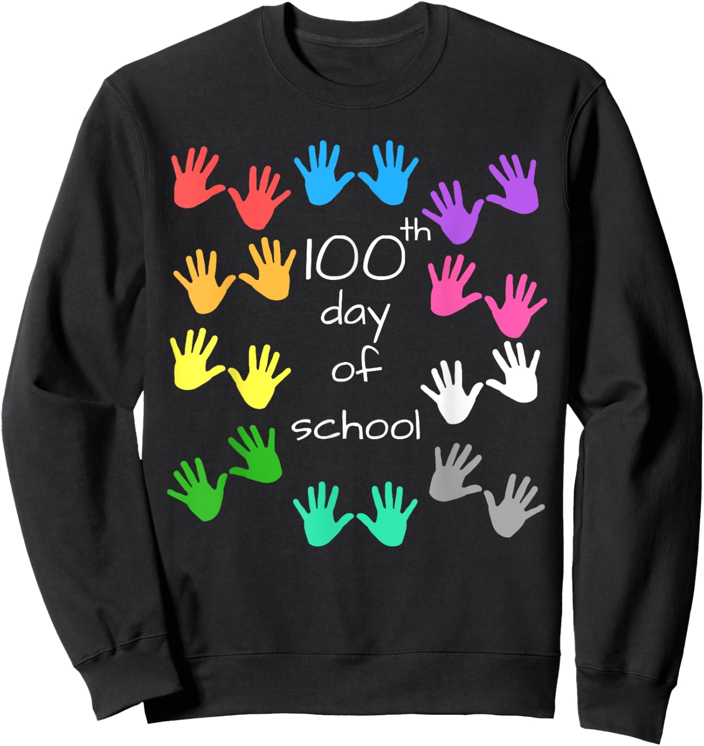 100th School Day Shirt - 100 Days Celebration Shirt Sweatshirt - Sweatshirt | Black