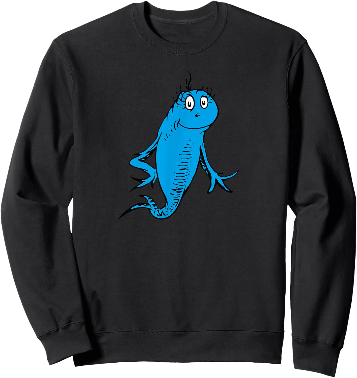 Dr. Seuss Blue Fish Sweatshirt - Sweatshirt | Black
