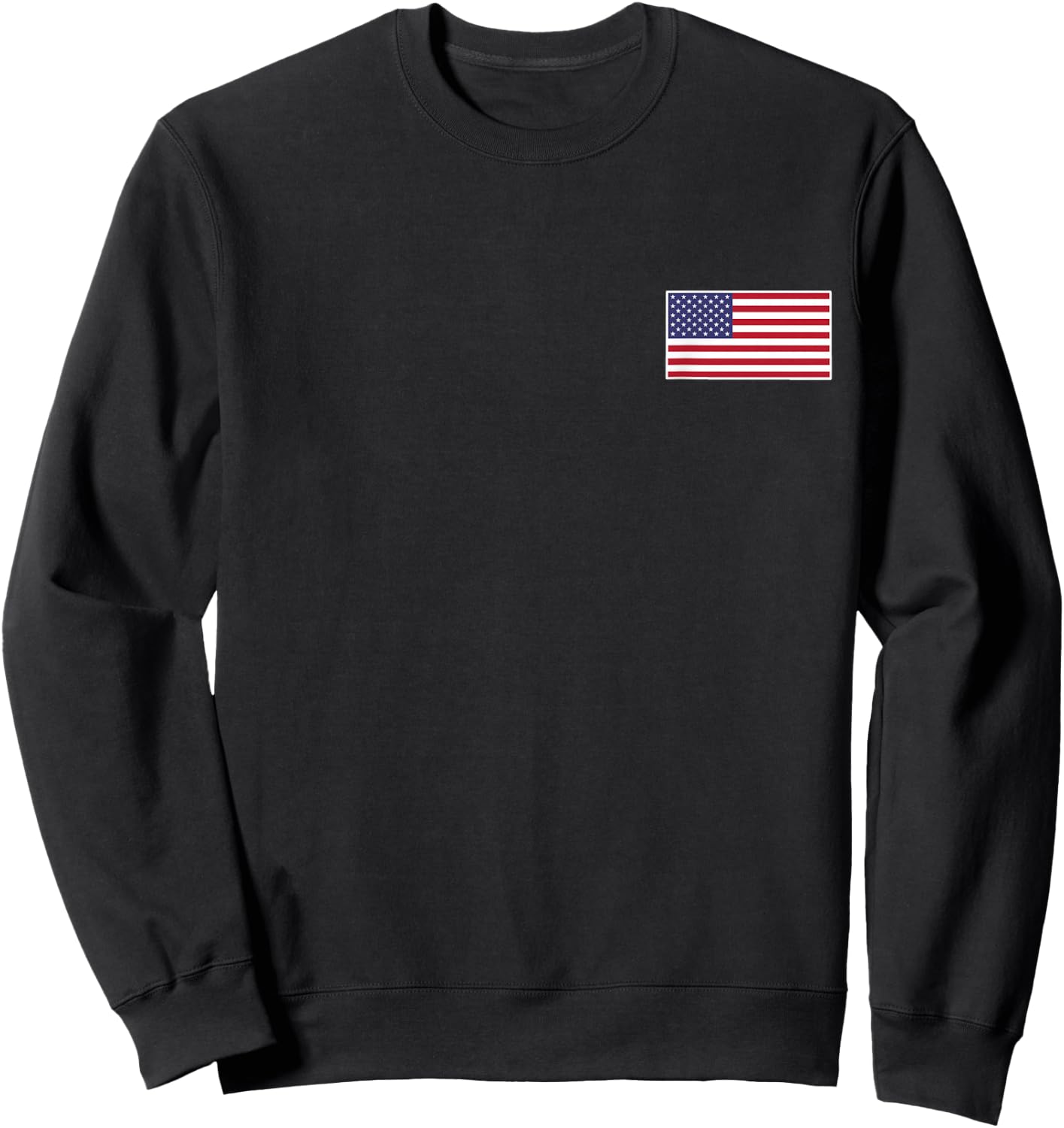 US American Flag Cool Patriotic USA Flags Men Women Sweatshirt - Sweatshirt | Black