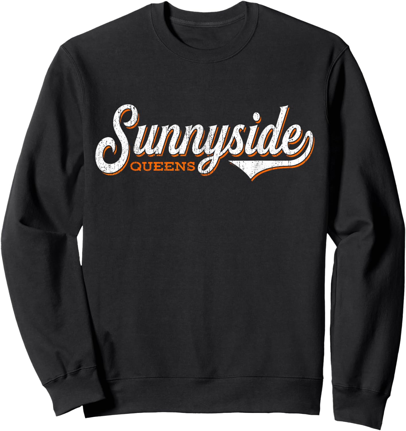 SUNNYSIDE NYC : Retro Queens New York Sweatshirt - Sweatshirt | Black