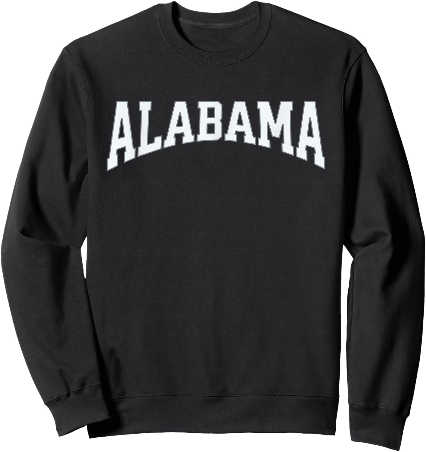 Vintage Alabama Arched Print Sports Fan Retro Sweatshirt - Sweatshirt | Black