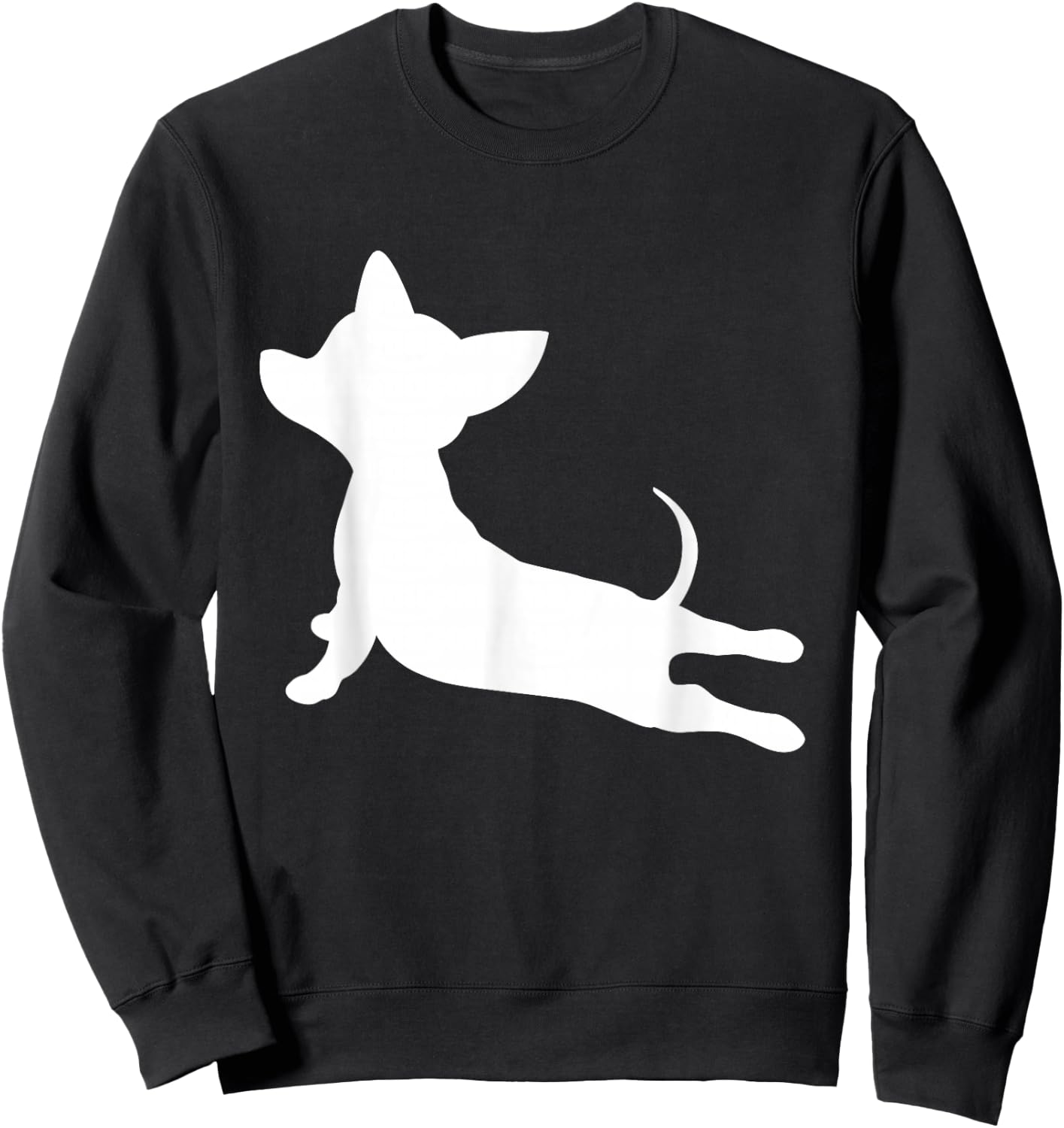 CHIWEENIE YOGA FITNESS GIFT, Chihuahua Dachshund Exercise Sweatshirt - Sweatshirt | Black