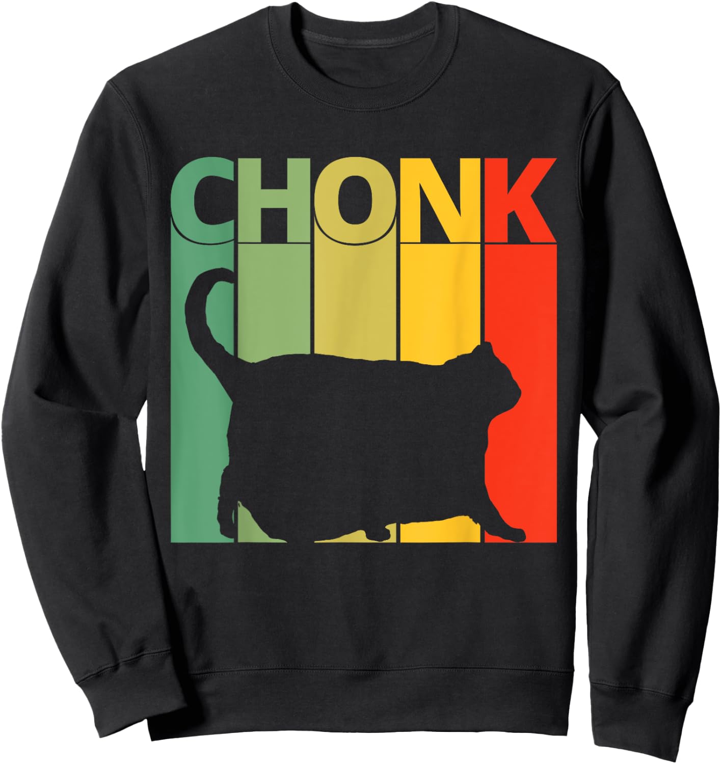 Chonk Cat Meme Shirt | Funny Chonk Big Chungus Shirt Men Women Girls Kids Sweatshirt - Sweatshirt | Black